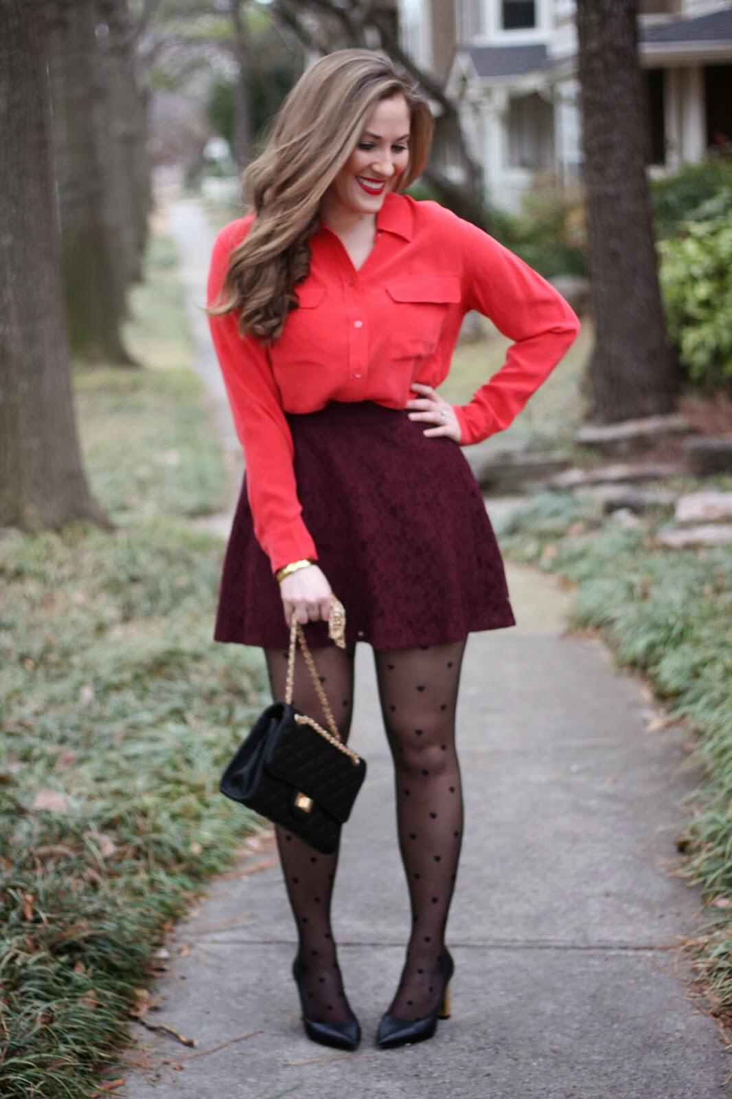 What to Wear on Valentine's Day, a cute look featured by top Memphis fashion blogger, Walking in Memphis in High Heels