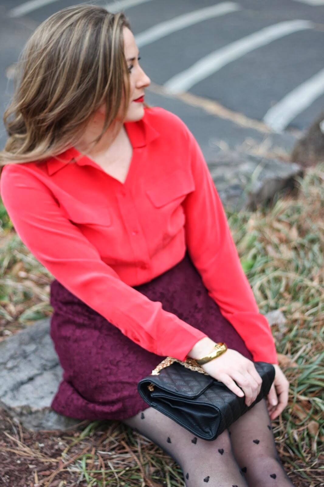 What to Wear on Valentine's Day, a cute look featured by top Memphis fashion blogger, Walking in Memphis in High Heels