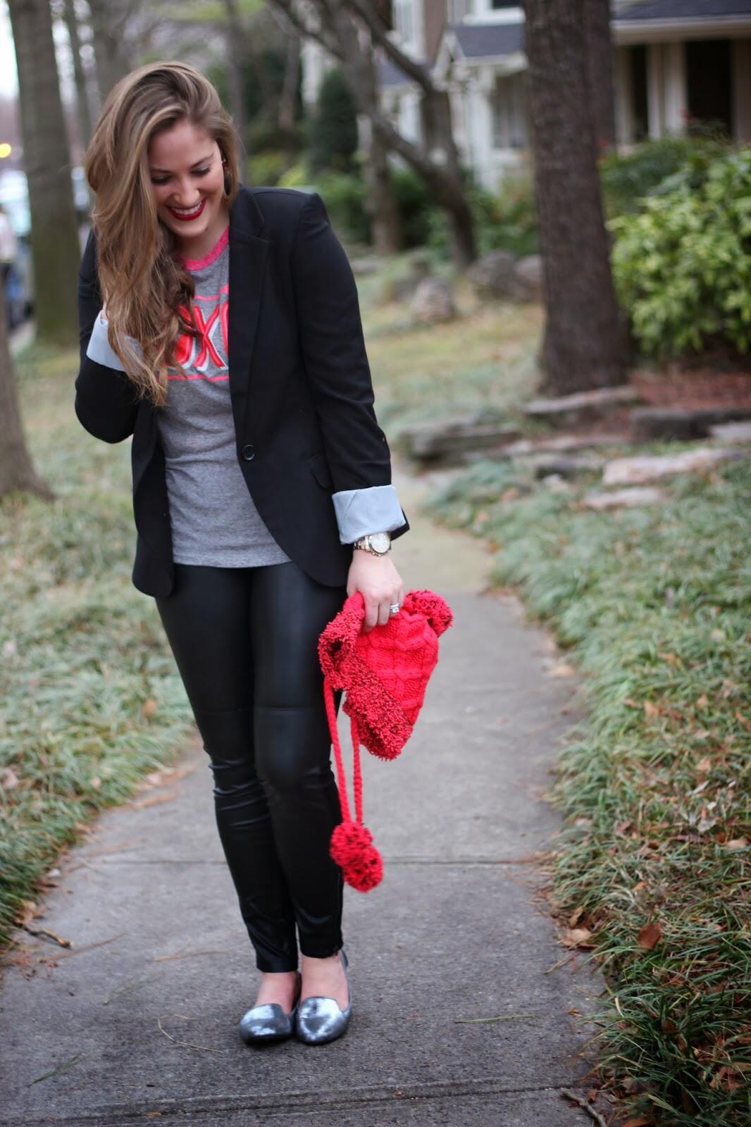 Day to Night Series - Faux Leather Leggings - Walking in Memphis in High  Heels