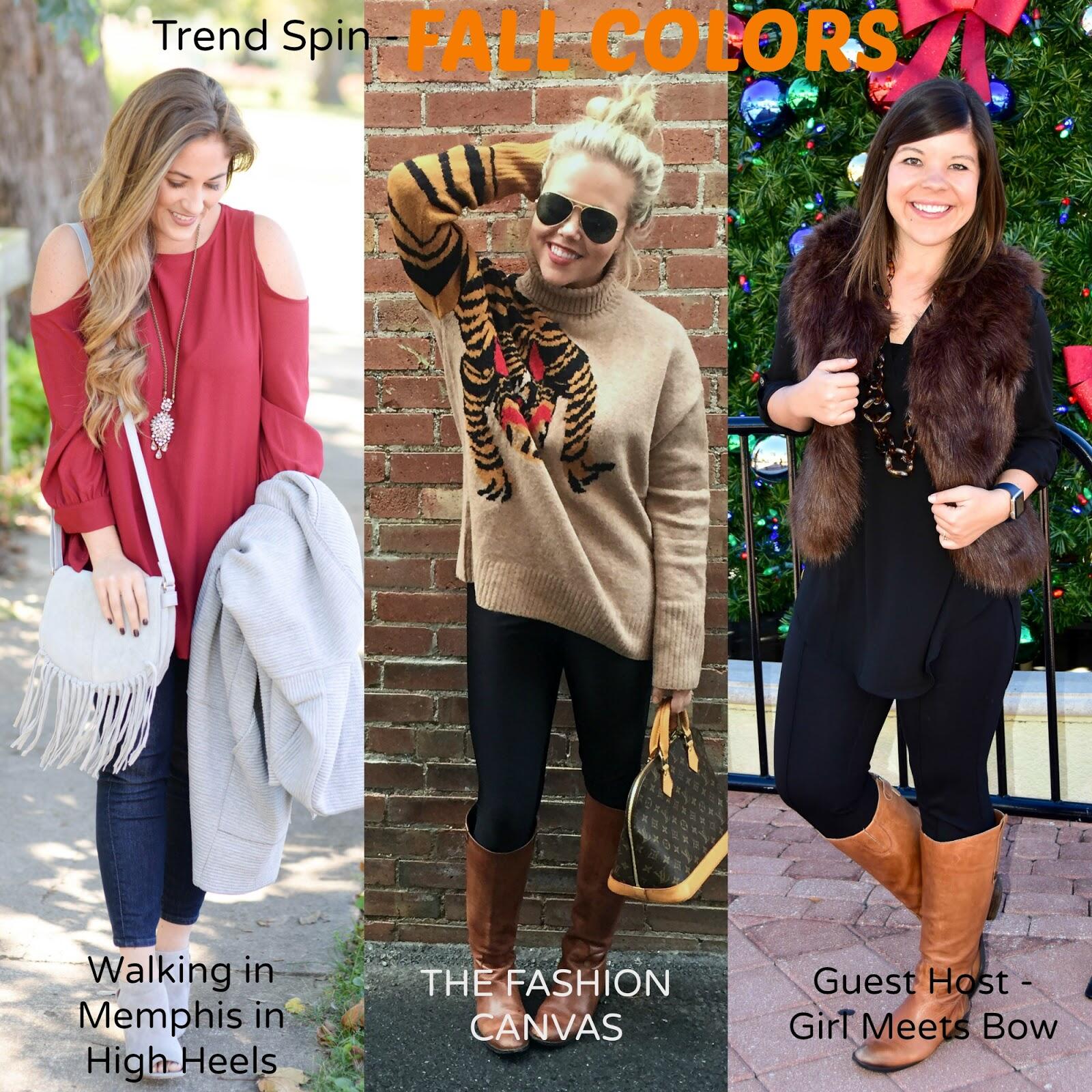 Trend Spin Linkup - Fall Colors - Walking in Memphis in High Heels