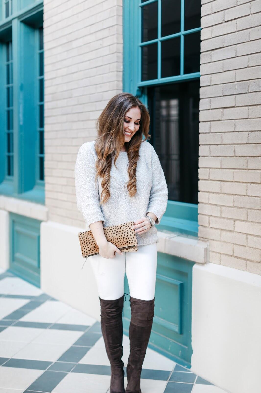 3 ways to wear winter white jeans