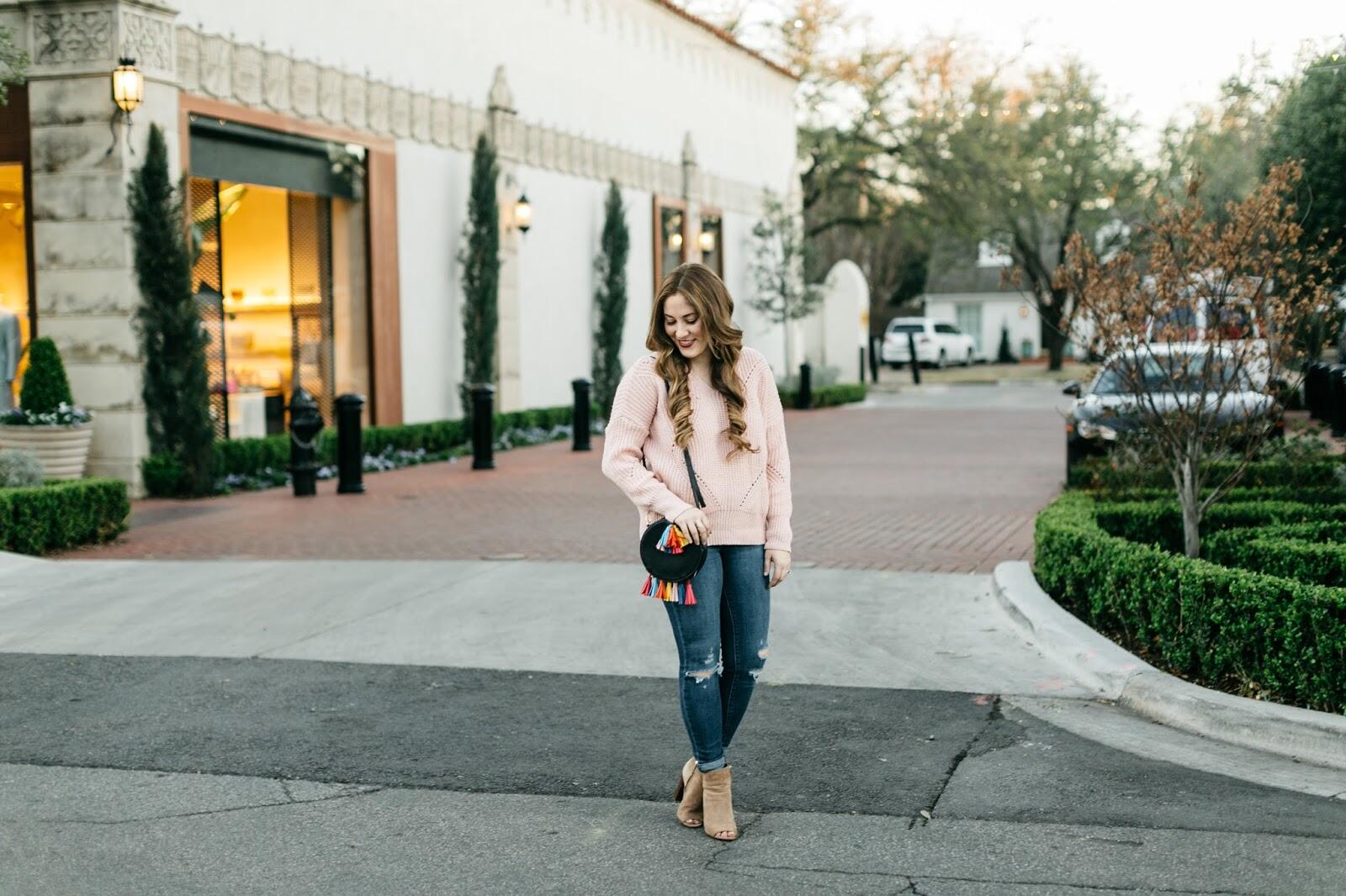 The Perfect Budget Friendly Lightweight Sweater to Transition from Winter to Spring by Walking in Memphis in High Heels