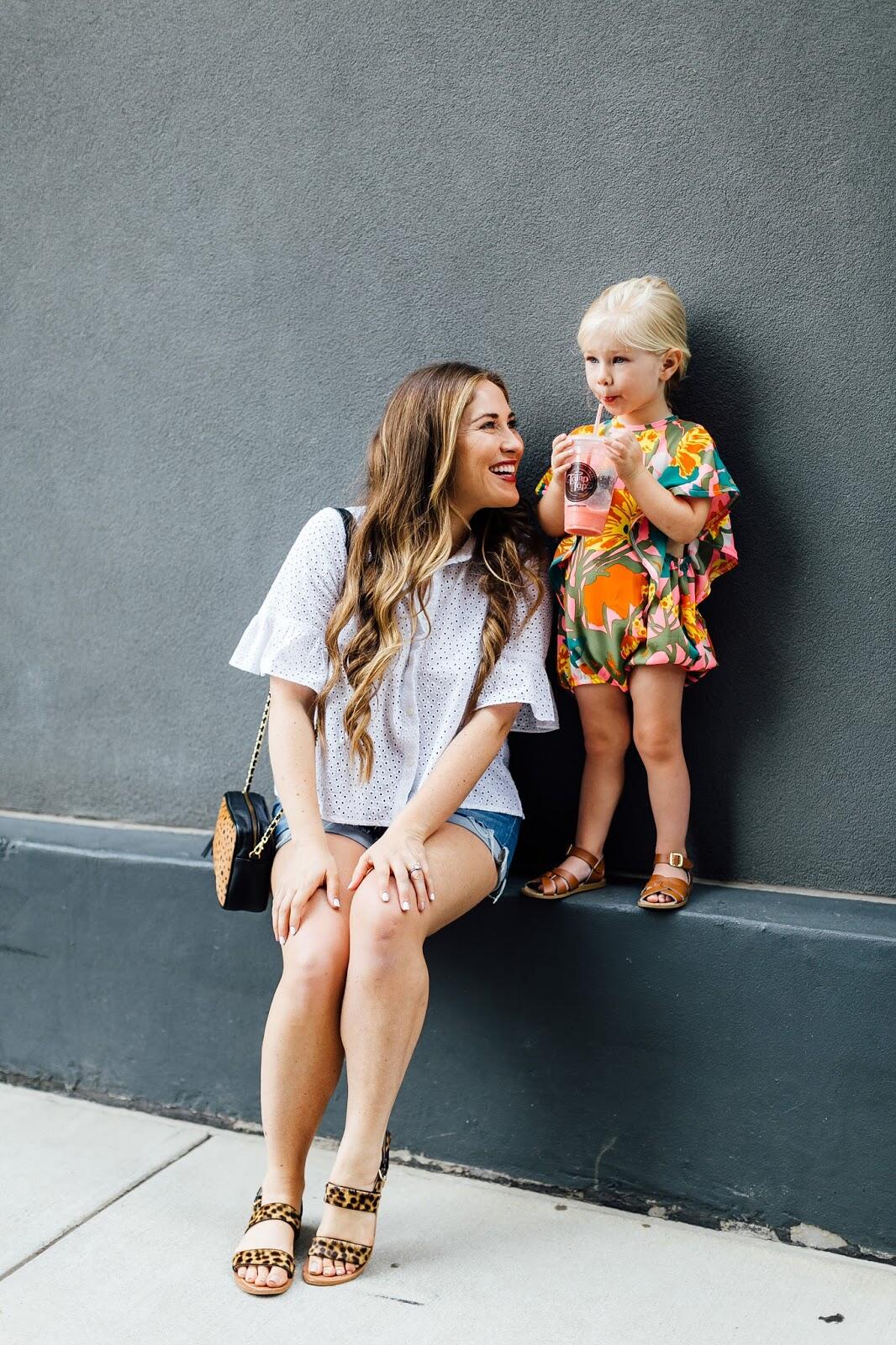 Mamas & Minis Collective - Living in Summer Rompers by fashion blogger Laura of Walking in Memphis in High Heels