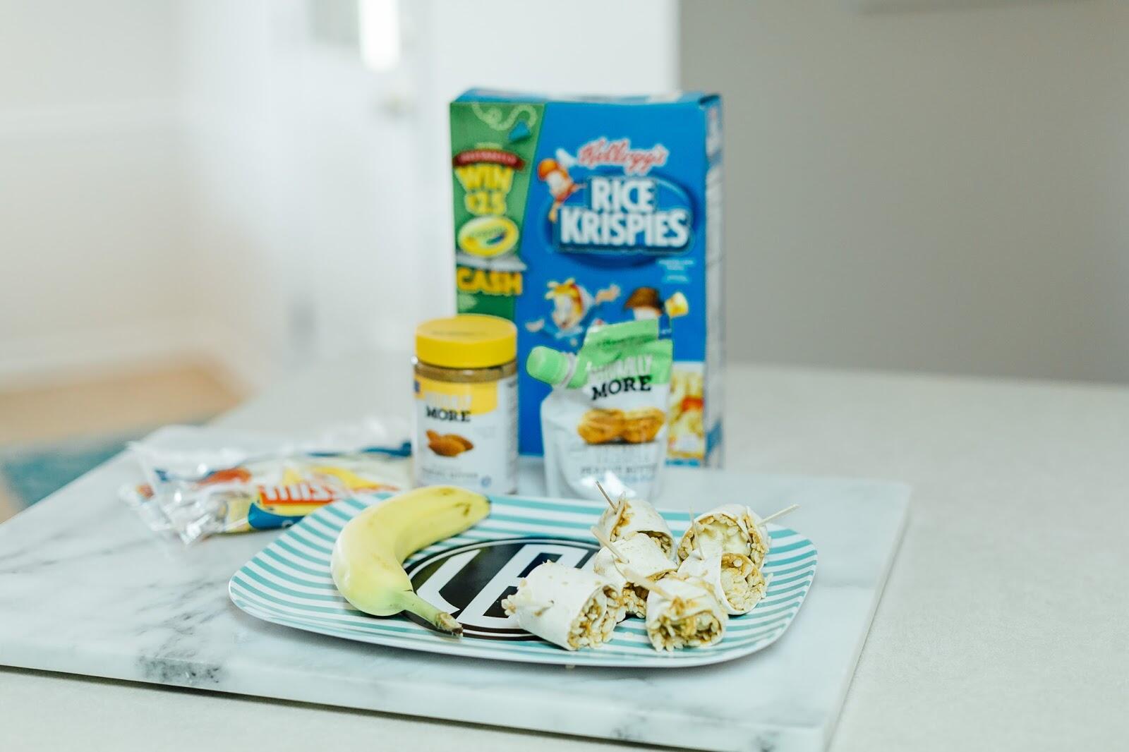 After School Snacks for Your Kids - Peanut Butter Banana Rollups by Memphis mom blogger Walking in Memphis in High Heels