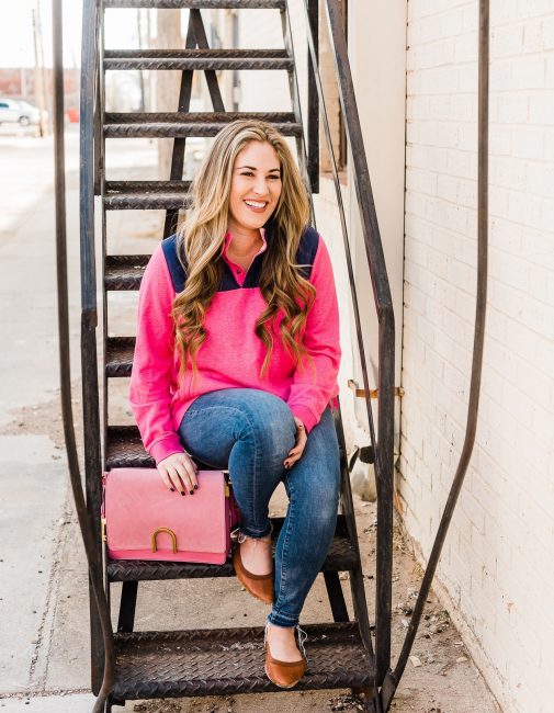 Nordstrom Pink Pullover outfit from East Memphis fashion blogger Walking in Memphis in High Heels