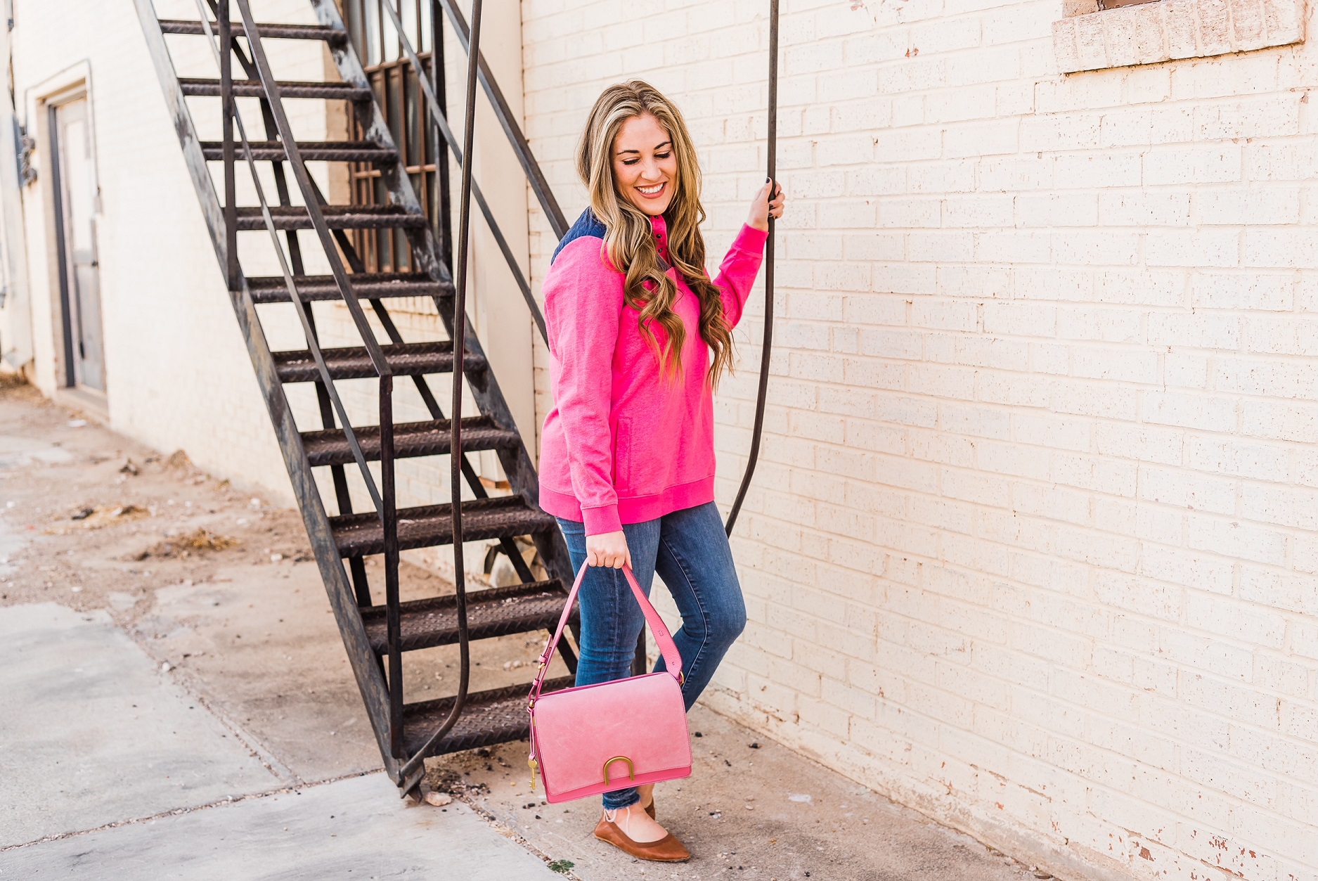 Nordstrom Pink Pullover outfit from East Memphis fashion blogger Walking in Memphis in High Heels