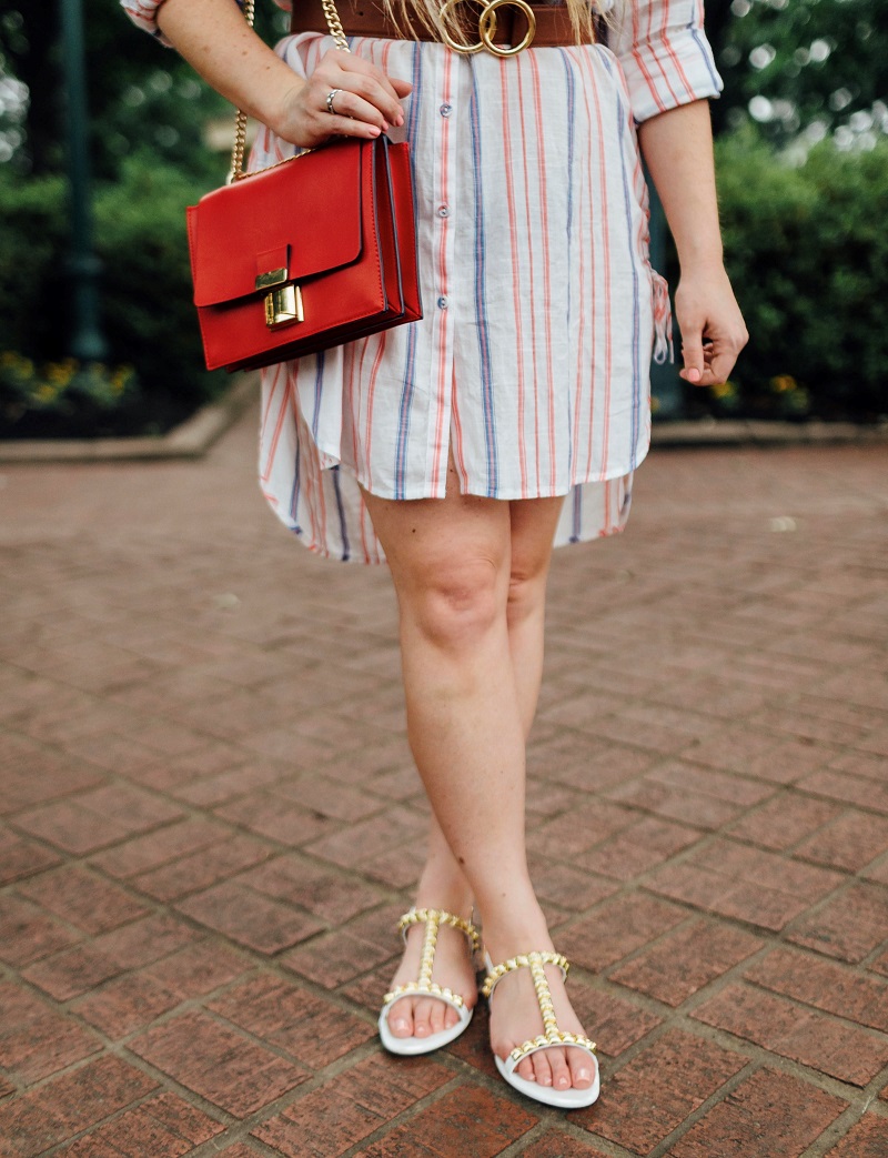 The Perfect Striped Shirtdress for Summer featured by popular fashion blogger, Walking in Memphis in High Heels