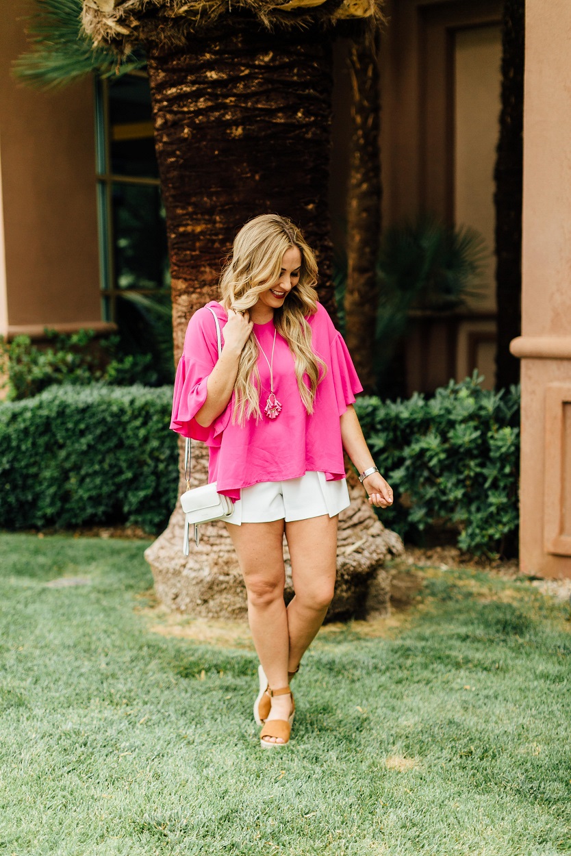 Bright Colors Outfit featured by popular fashion blogger, Walking in Memphis in High Heels