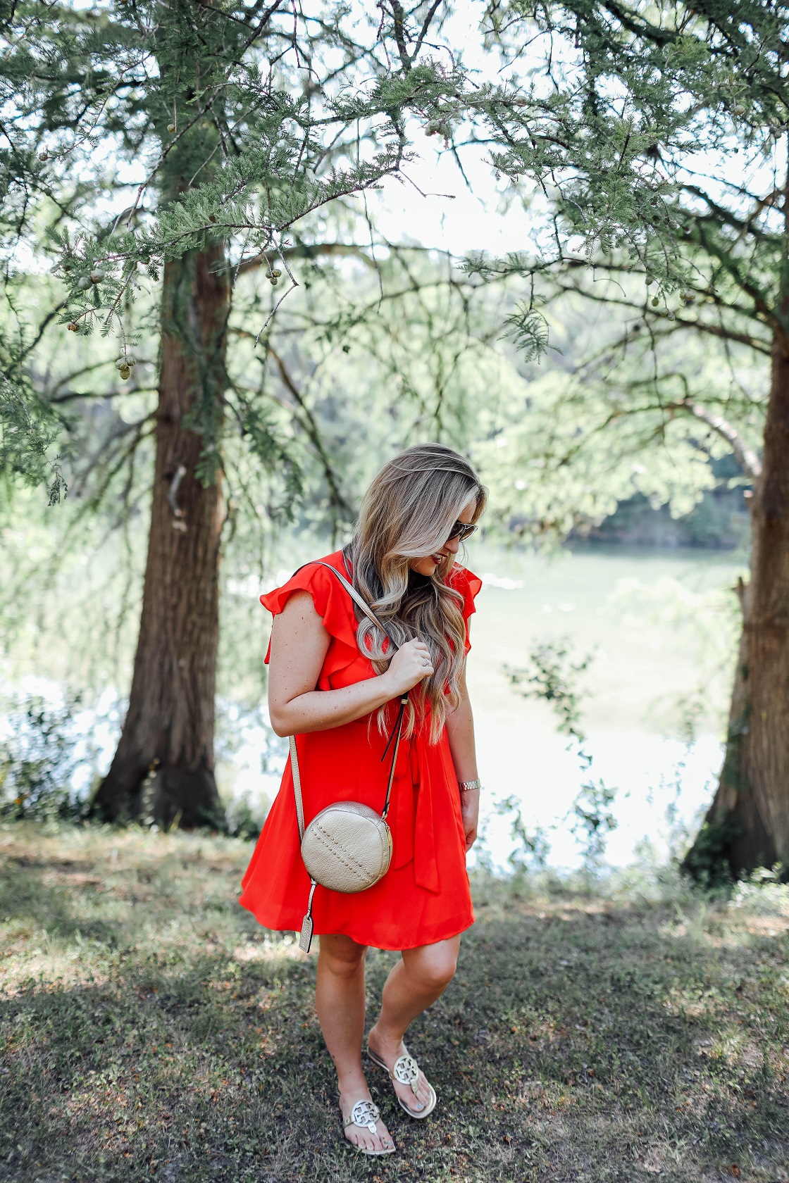 Cute summer dresses featured by popular fashion blogger, Walking in Memphis in High Heels: Socialite red ruffle sleeve dress