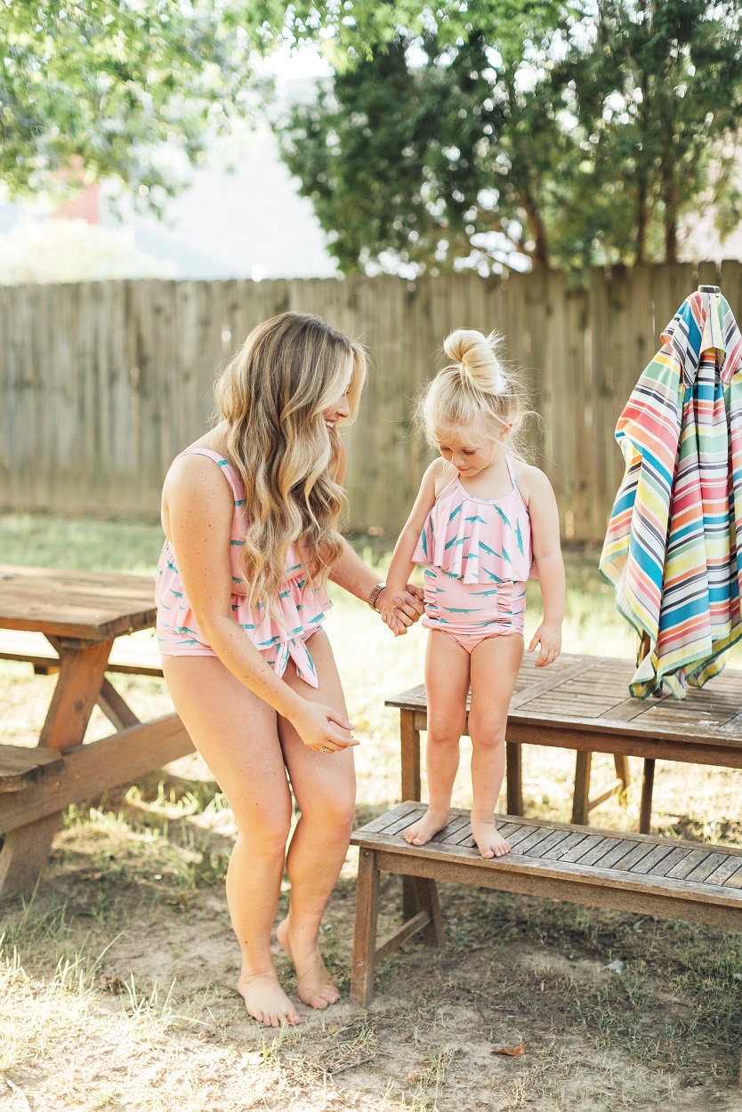 Mommy and Me Kortni Jeane Swimsuit featured by popular fashion blogger, Walking in Memphis in High Heels