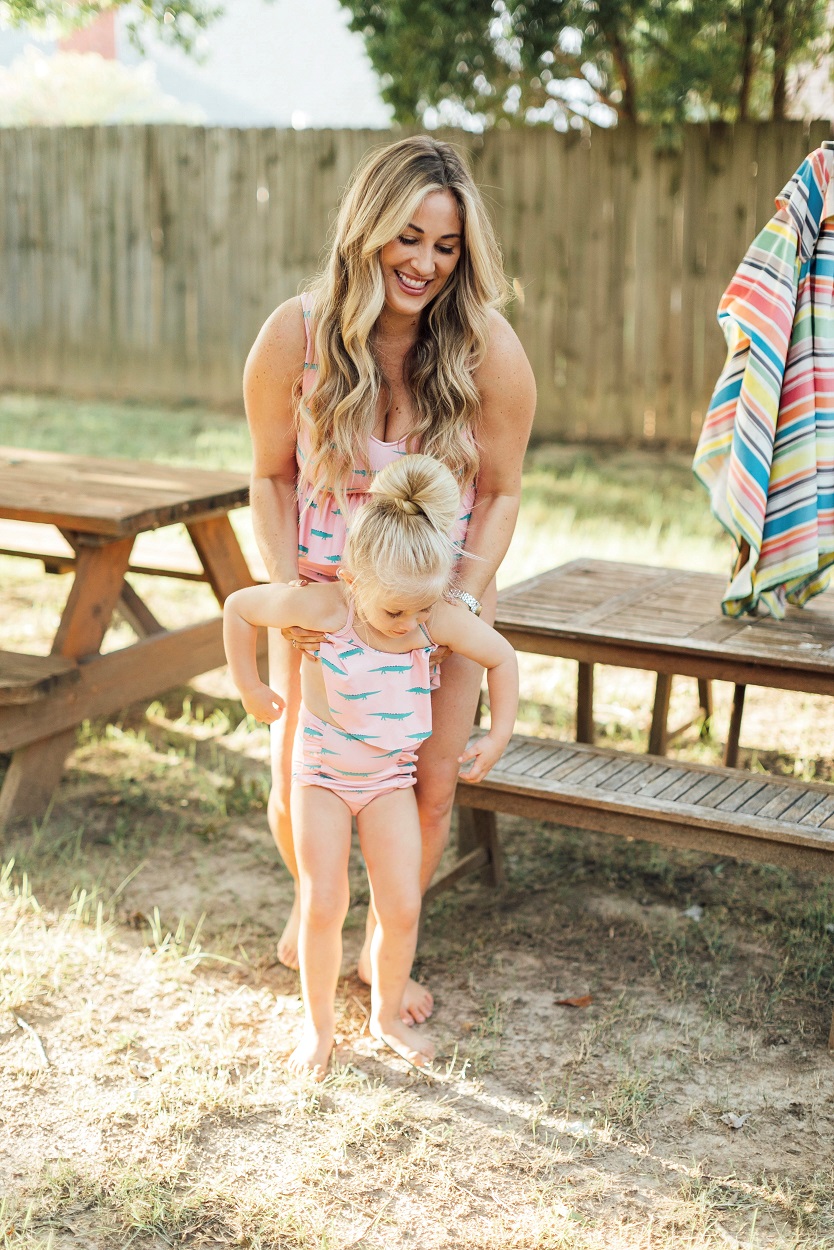 Mommy and Me Kortni Jeane Swimsuit featured by popular fashion blogger, Walking in Memphis in High Heels