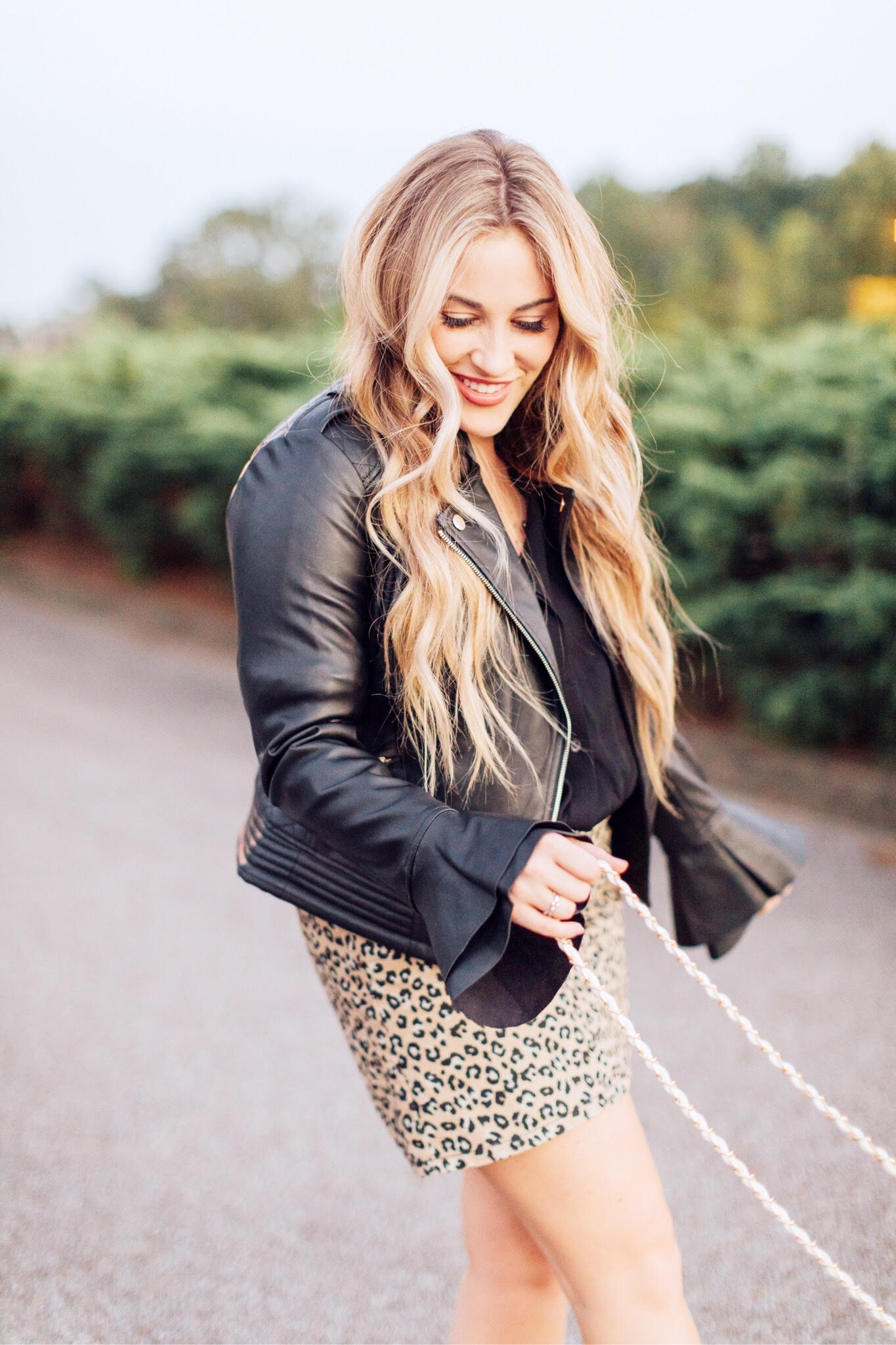 Fall layers with cheetah skirt styled by top fashion blog, Walking in Memphis in High Heels