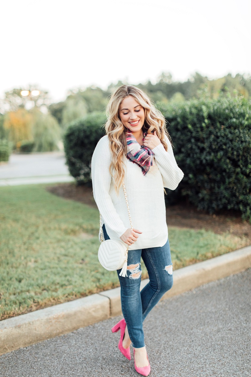 Neutral Fall Layering: Sweater Coat with Denim Skirt and Western Boots -  Meagan's Moda