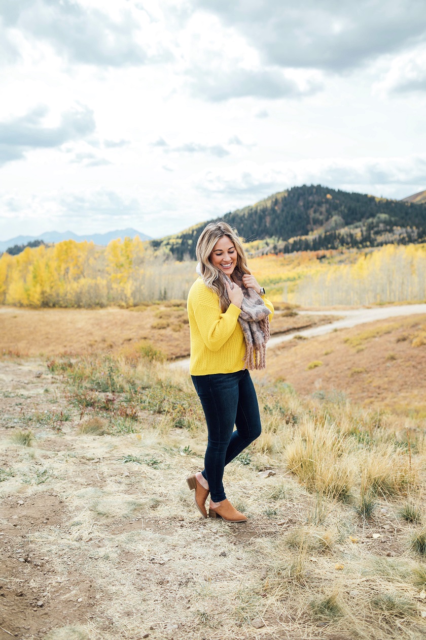 Nordstrom cropped yellow sweater featured by top fashion blog, Walking in Memphis in High Heels