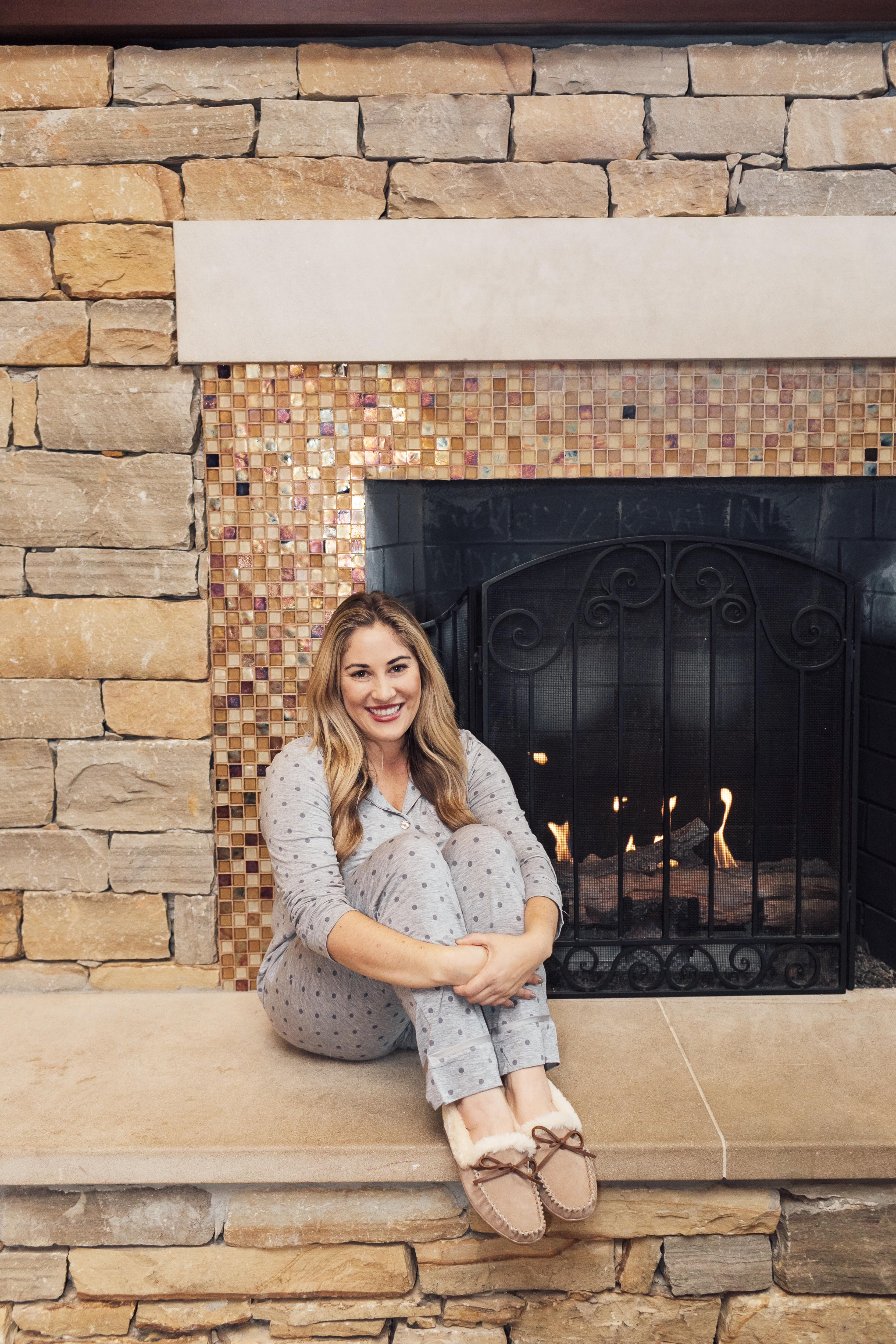 The best gifts for her under $100: Sonoma pajama featured by top fashion blog, Walking in Memphis in High Heels pictured here with Heather of My Life Well Loved