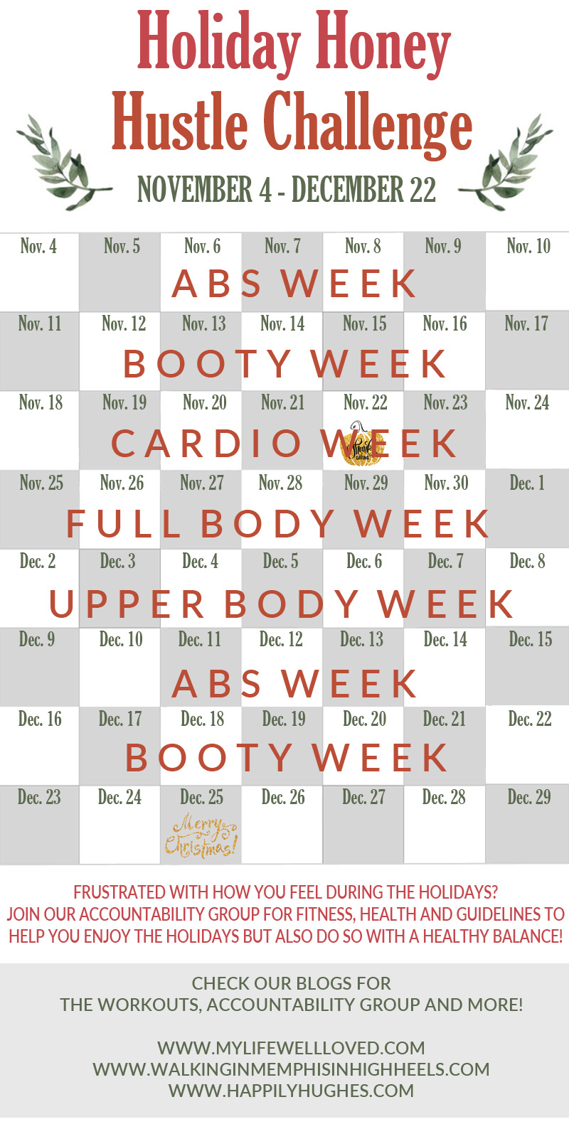 Fitness | Workout | Holiday Honey Hustle Challenge Week 4 - Full Body Workout at Home featured by top life and style blog Walking in Memphis in High Heels