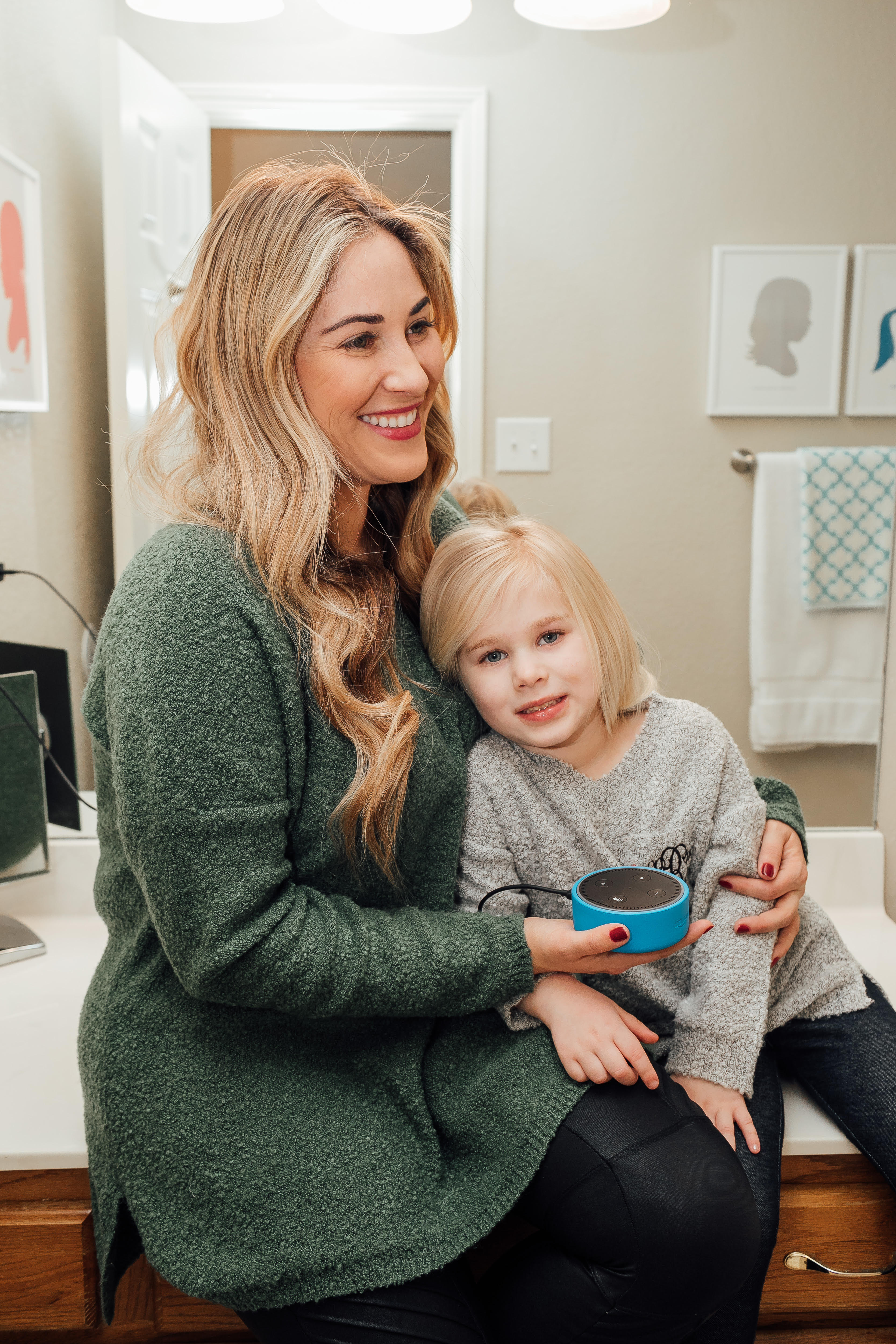 How to Use Amazon Alexa featured by top US lifestyle blog Walking in Memphis in High Heels; Image of a mother with her daughter smiling.