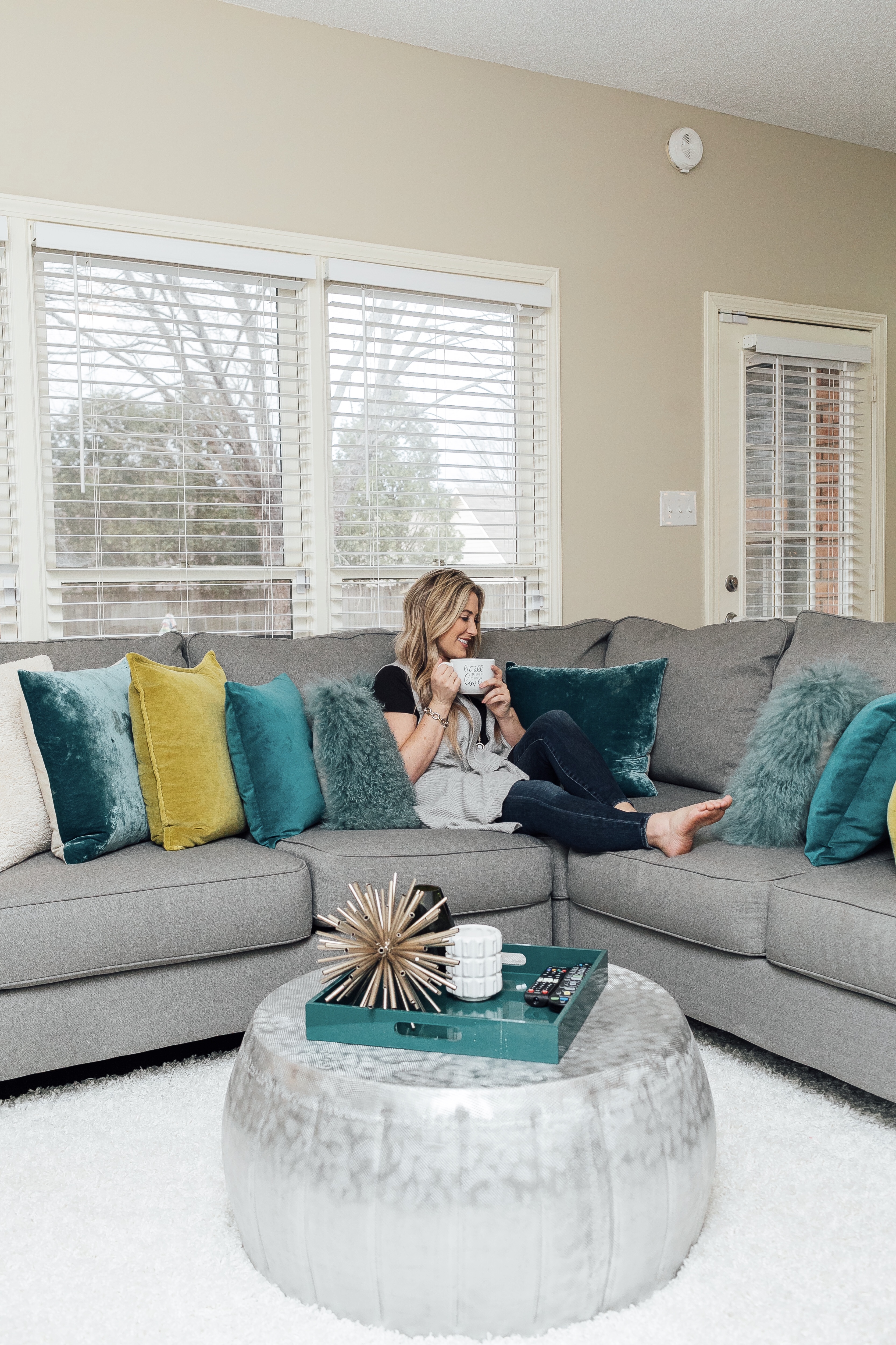 How to Update Your Home on a Budget featured by top US lifestyle blog, Walking in Memphis in High Heels: new sofa cushions