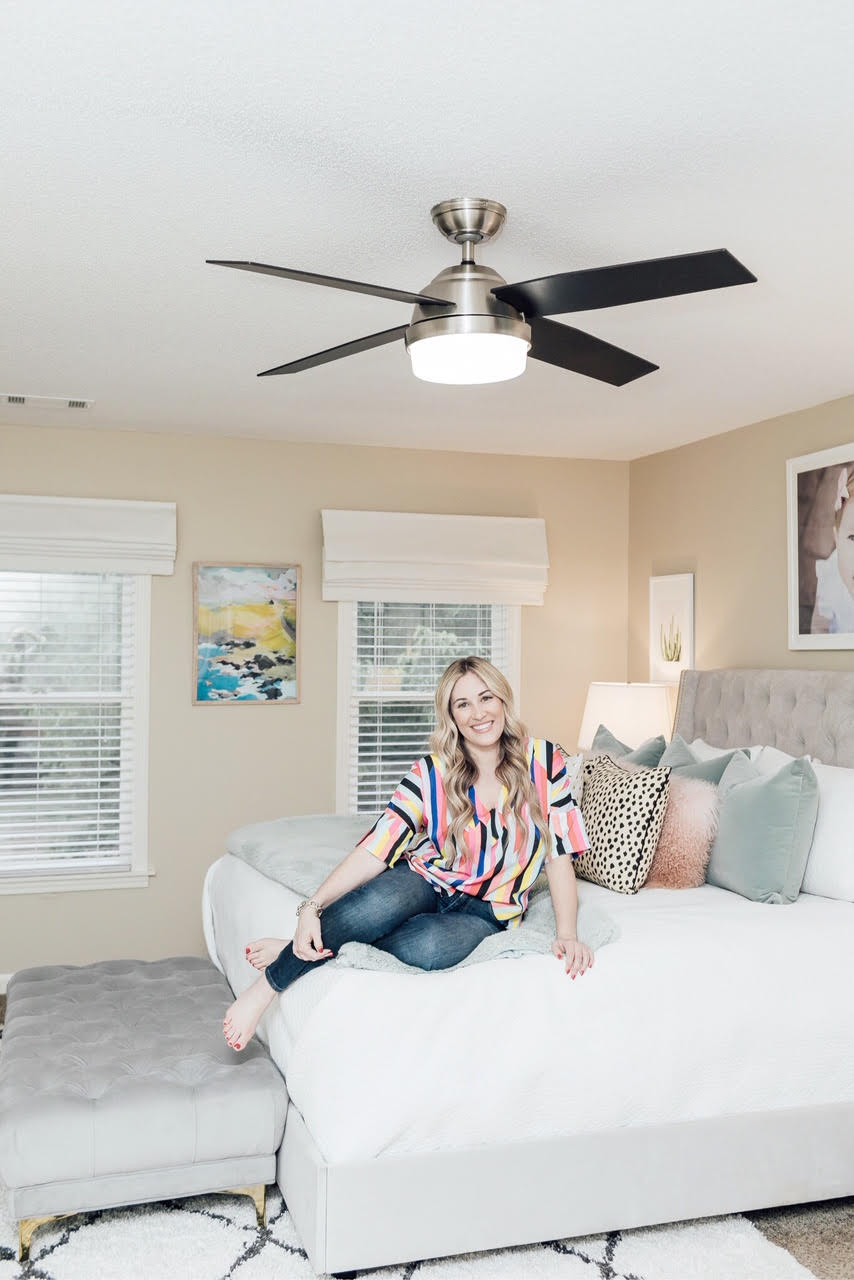 Why choose a high tech fan for your home featured by top US lifestyle blog, Walking in Memphis in High Heels: image of Tunable White LED Dempsey Fan﻿