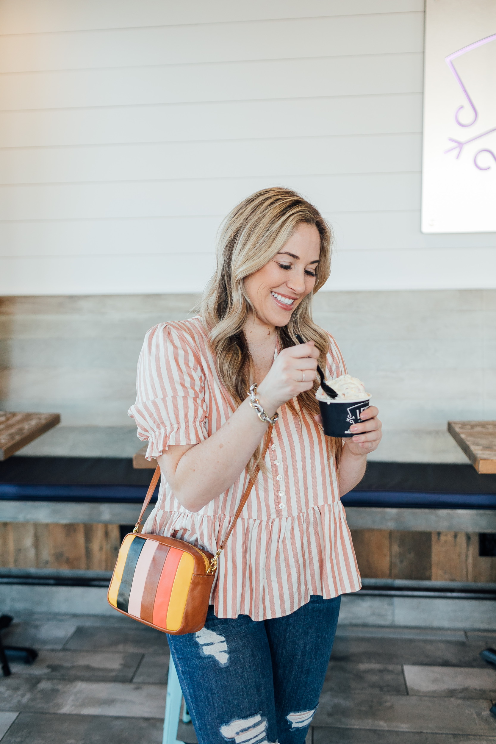 Madewell Striped Peplum Top | Style - Walking in Memphis in High Heels