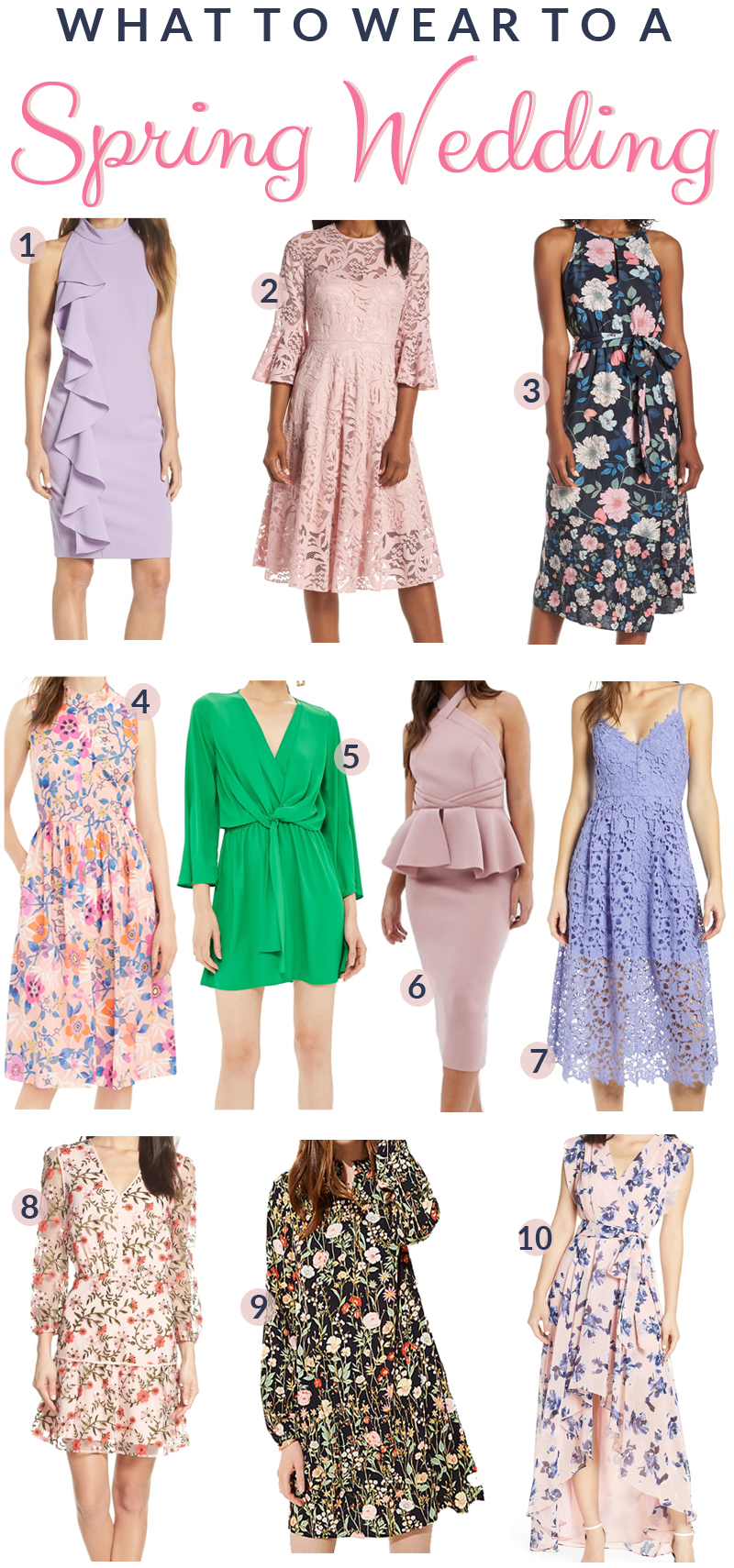 Outfits for spring clearance wedding