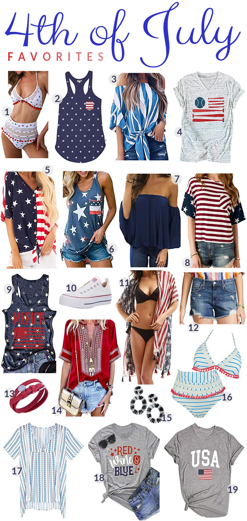  4th of July Outfit Favorites featured by top US fashion blog, Walking in Memphis in High Heels