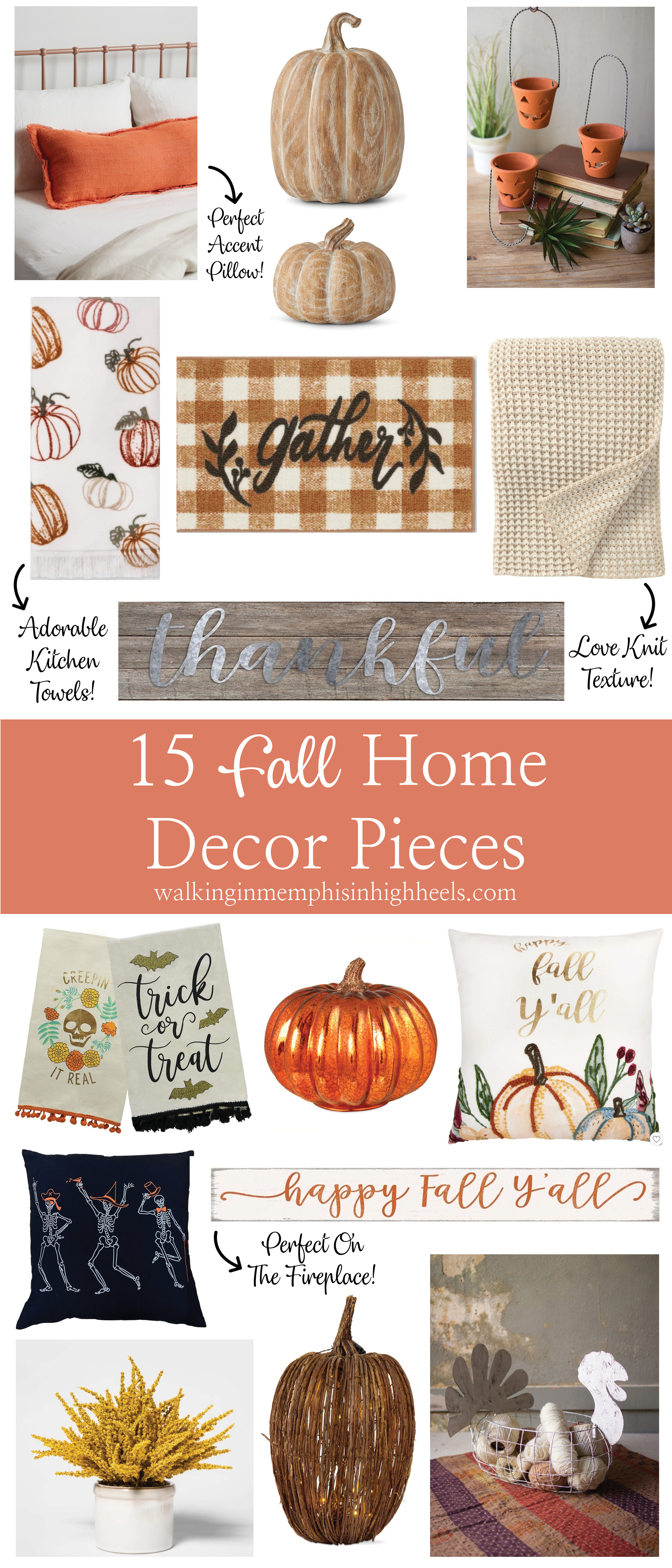 15 Fall Home Decor Ideas To Add Your House featured by top US lifestyle blog, Walking in Memphis in High Heels.