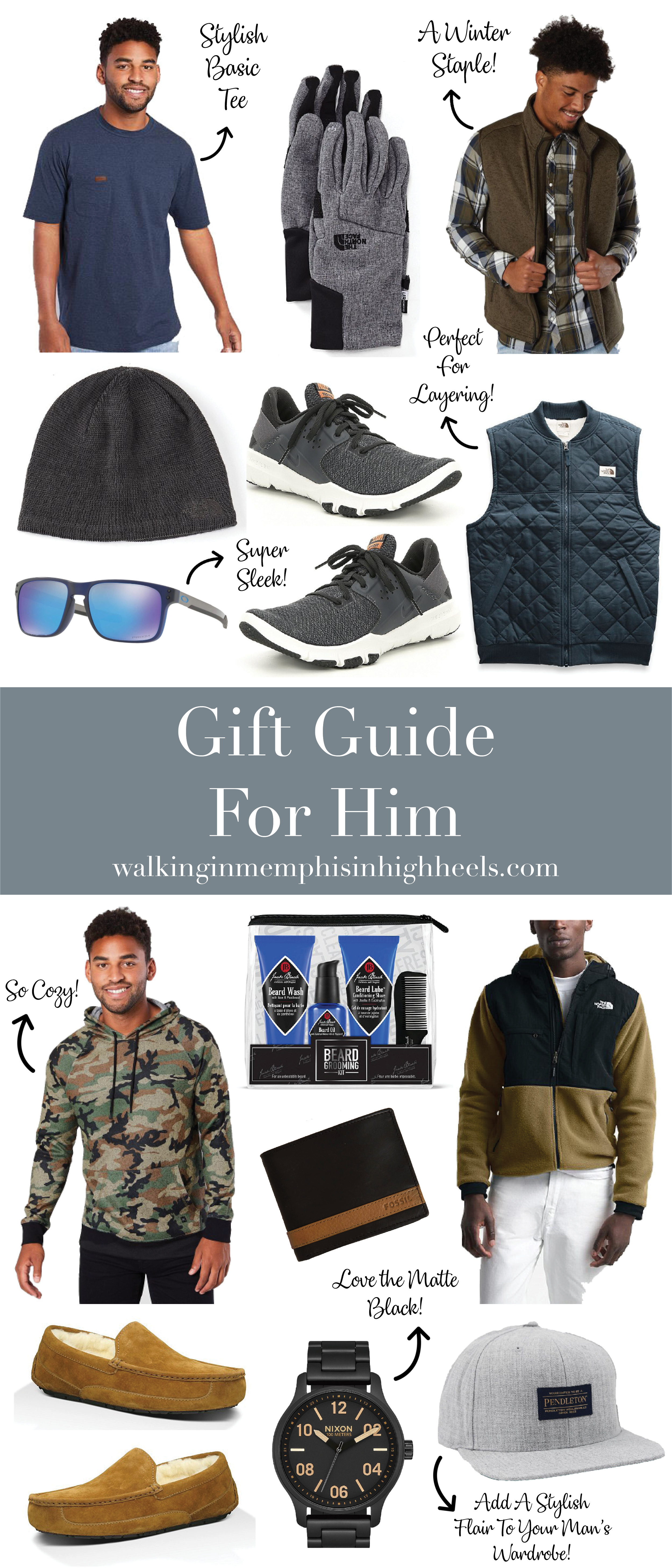 Holiday Gift Guide: Best Gifts for Him featured by top US life and style blog, Walking in Memphis in High Heels.