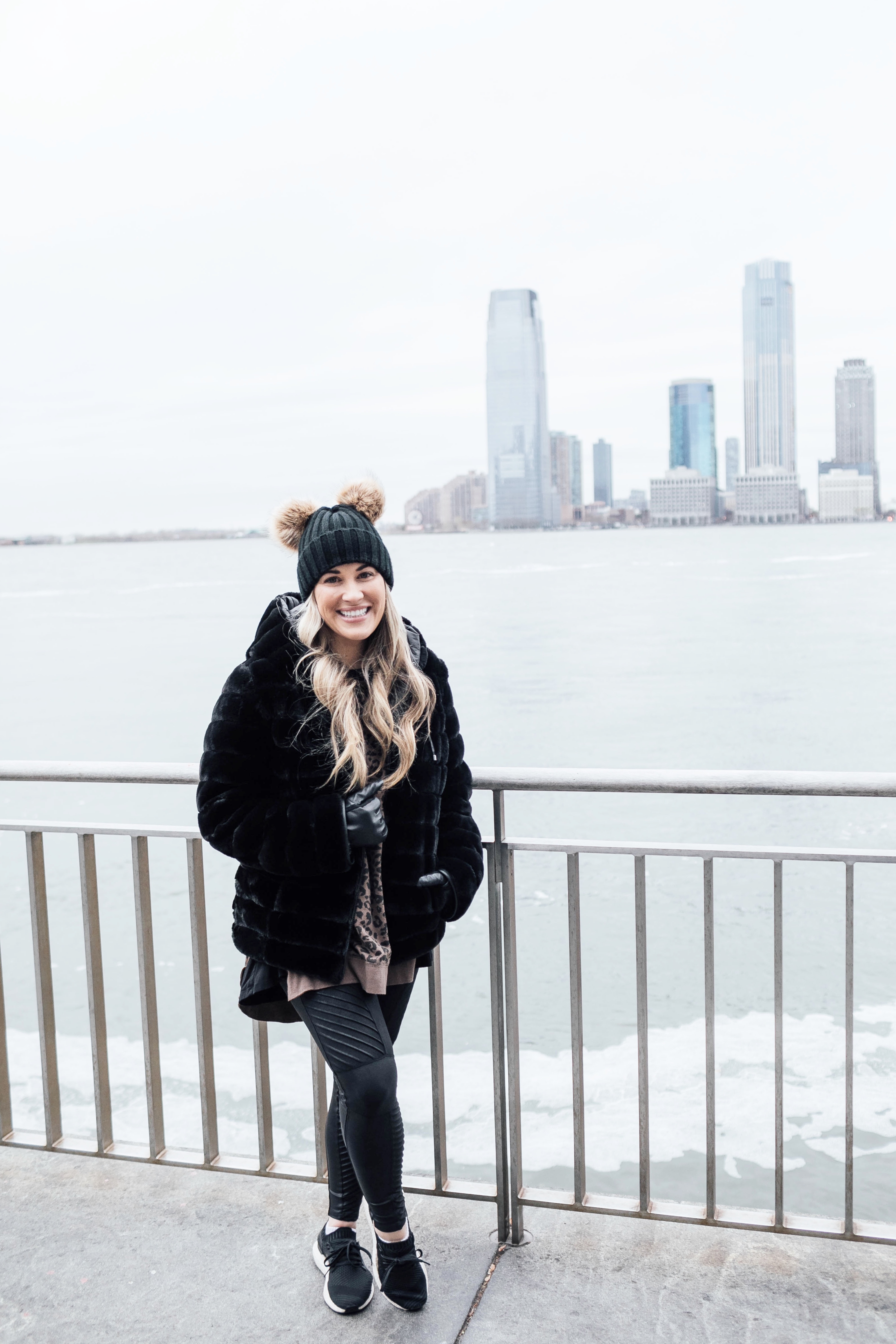 Animal Print Trend styled by top US fashion blog, Walking in Memphis in High Heels: image of a woman wearing a ZSupply leopard print sweatshirt.