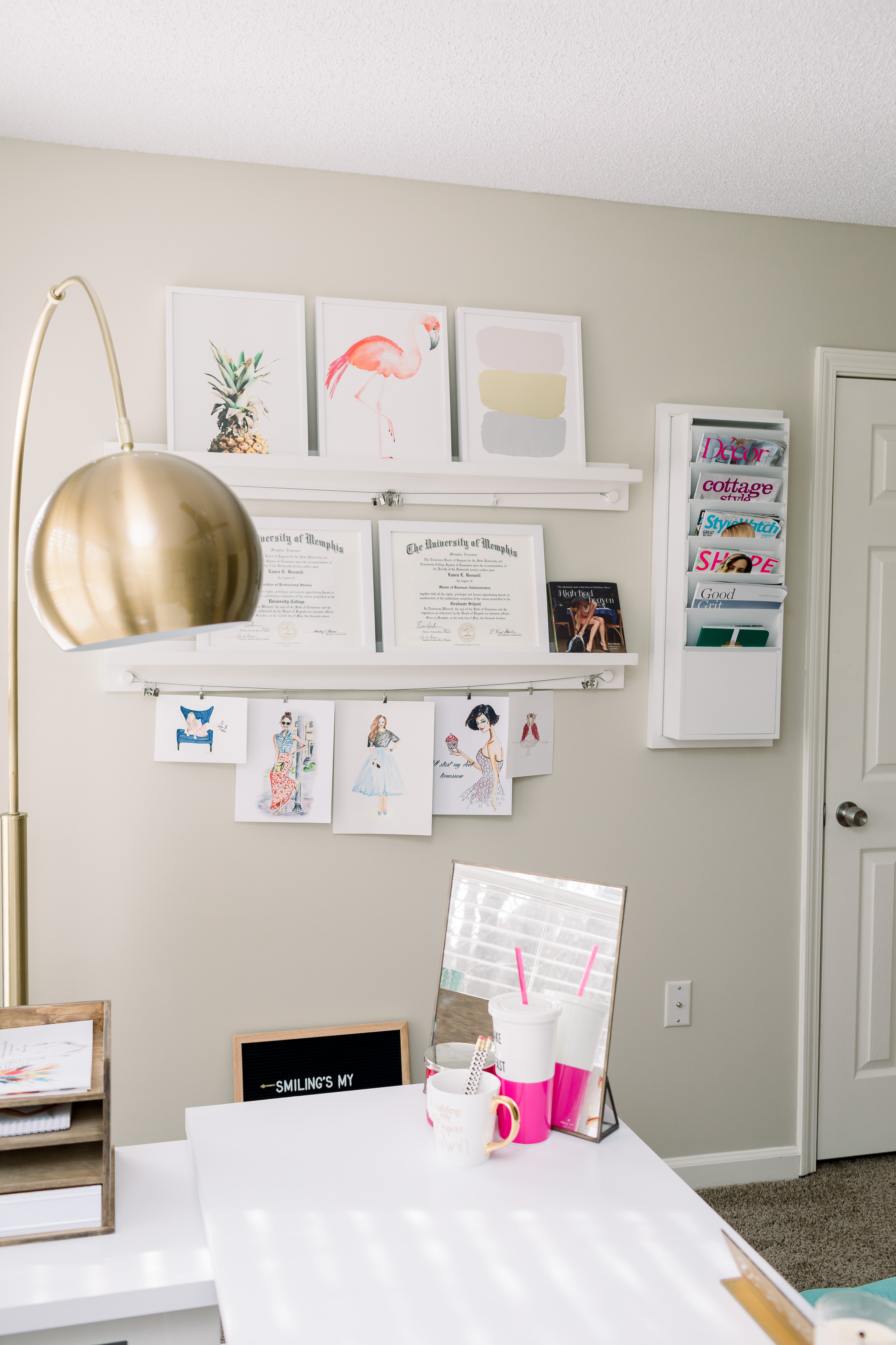 How to Organize your Office with Wayfair office furniture, tips featured by top Memphis life and style blog, Walking in Memphis in High Heels.