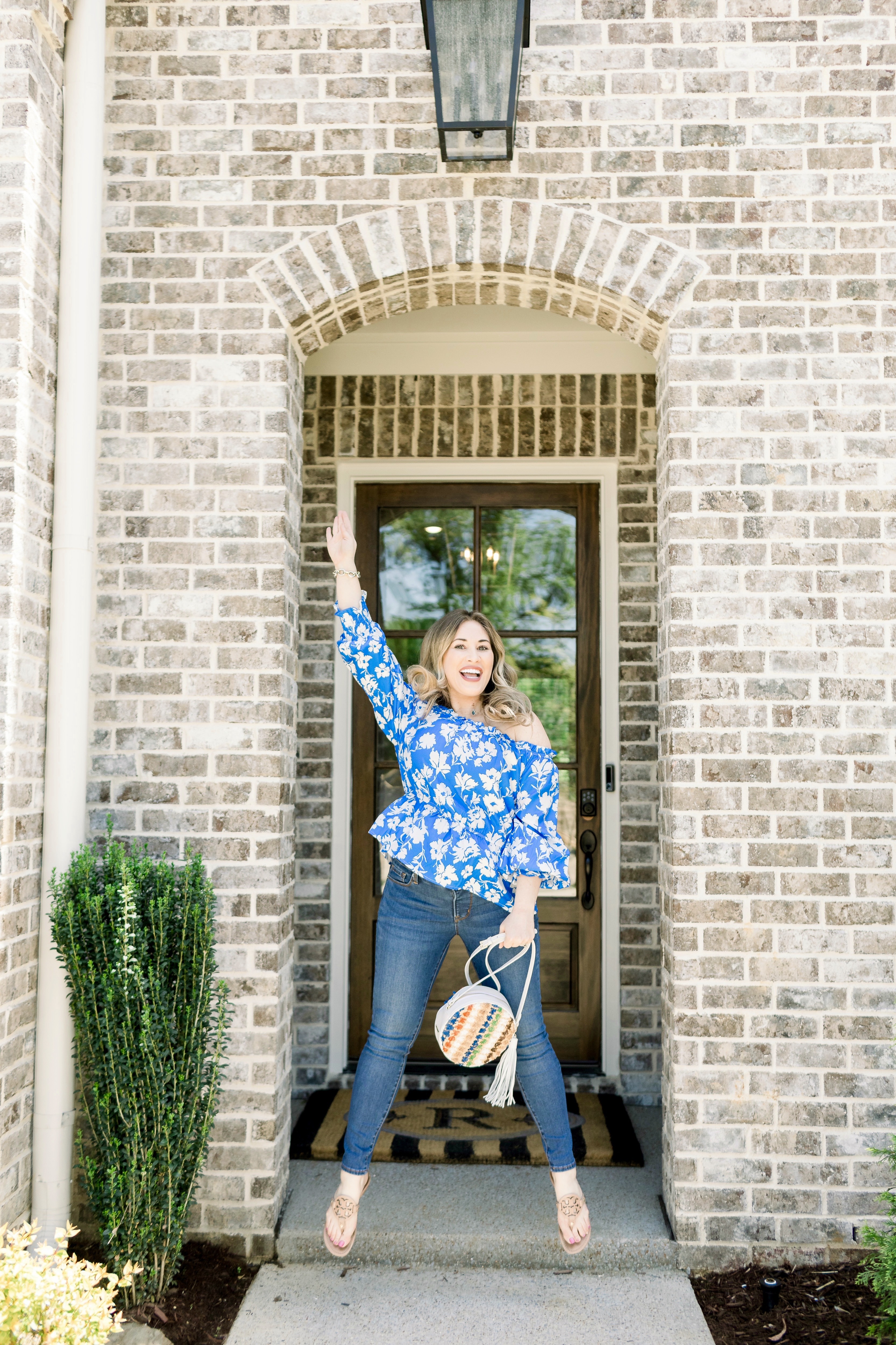 Spring denim styled by top Memphis fashion blog, Walking in Memphis in High Heels: image of a woman wearing LOFT curvy high waist jeans.