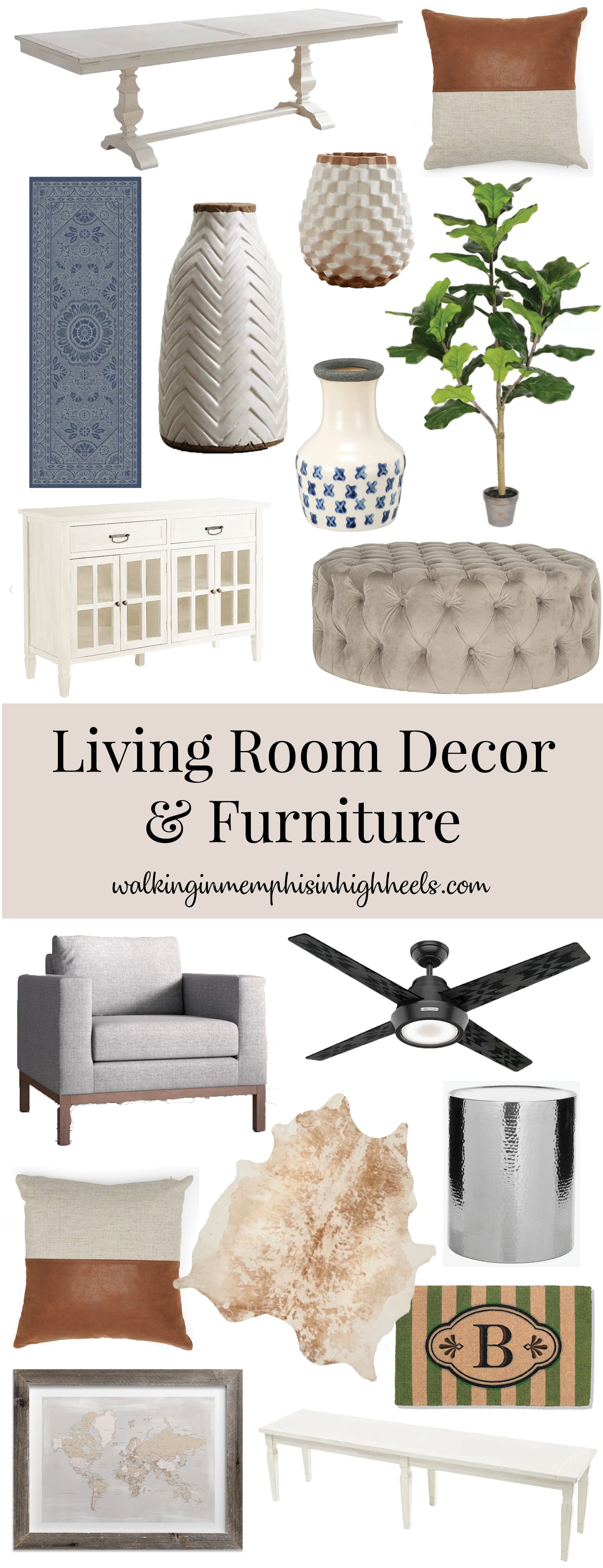 Living Room and Dining Room Furniture Top Picks featured by top Memphis lifestyle blog, Walking in Memphis in High Heels.