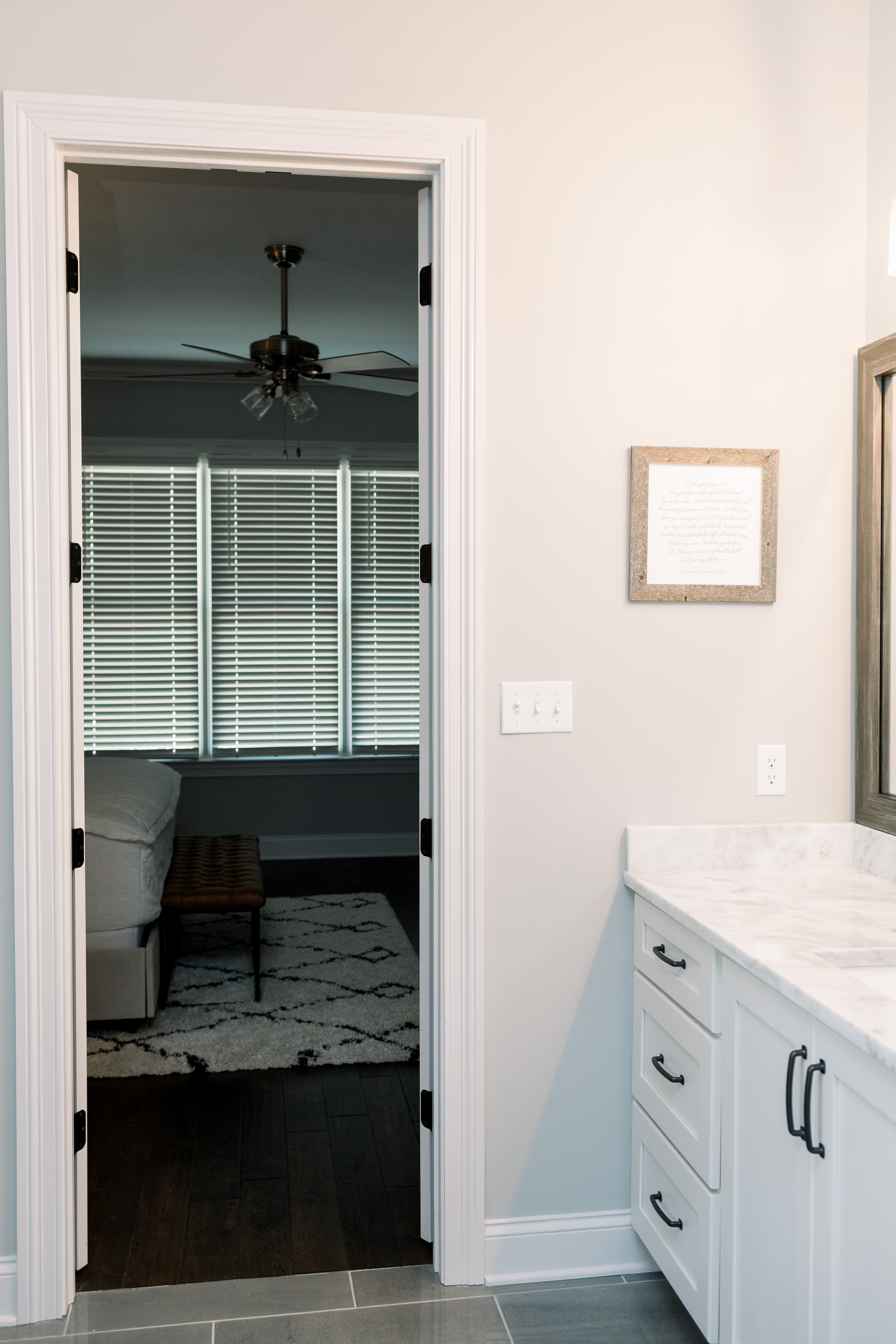 Our Relaxing Master Bedroom & Spa Inspired Bathroom featured by top Memphis lifestyle blog, Walking in Memphis in High Heels.