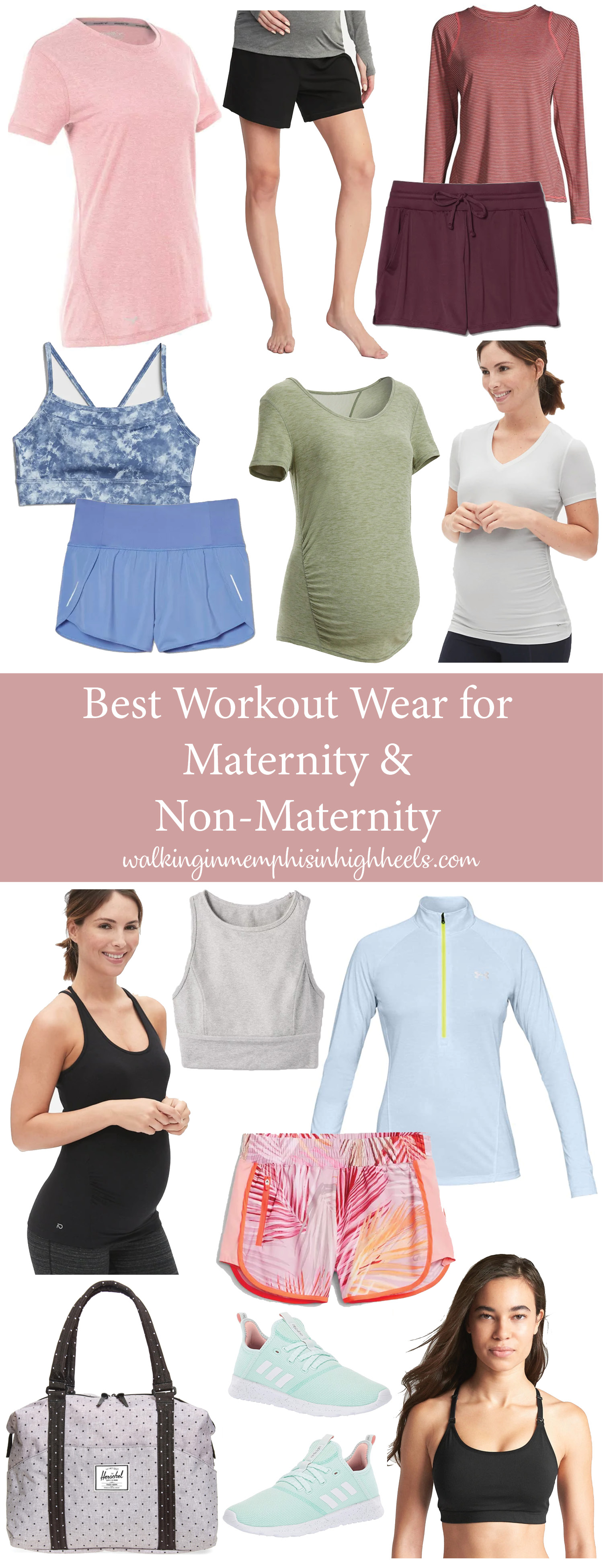 Best Maternity & Non-Maternity Summer Workout Wear featured by top Memphis fitness blogger, Walking in Memphis in High Heels.