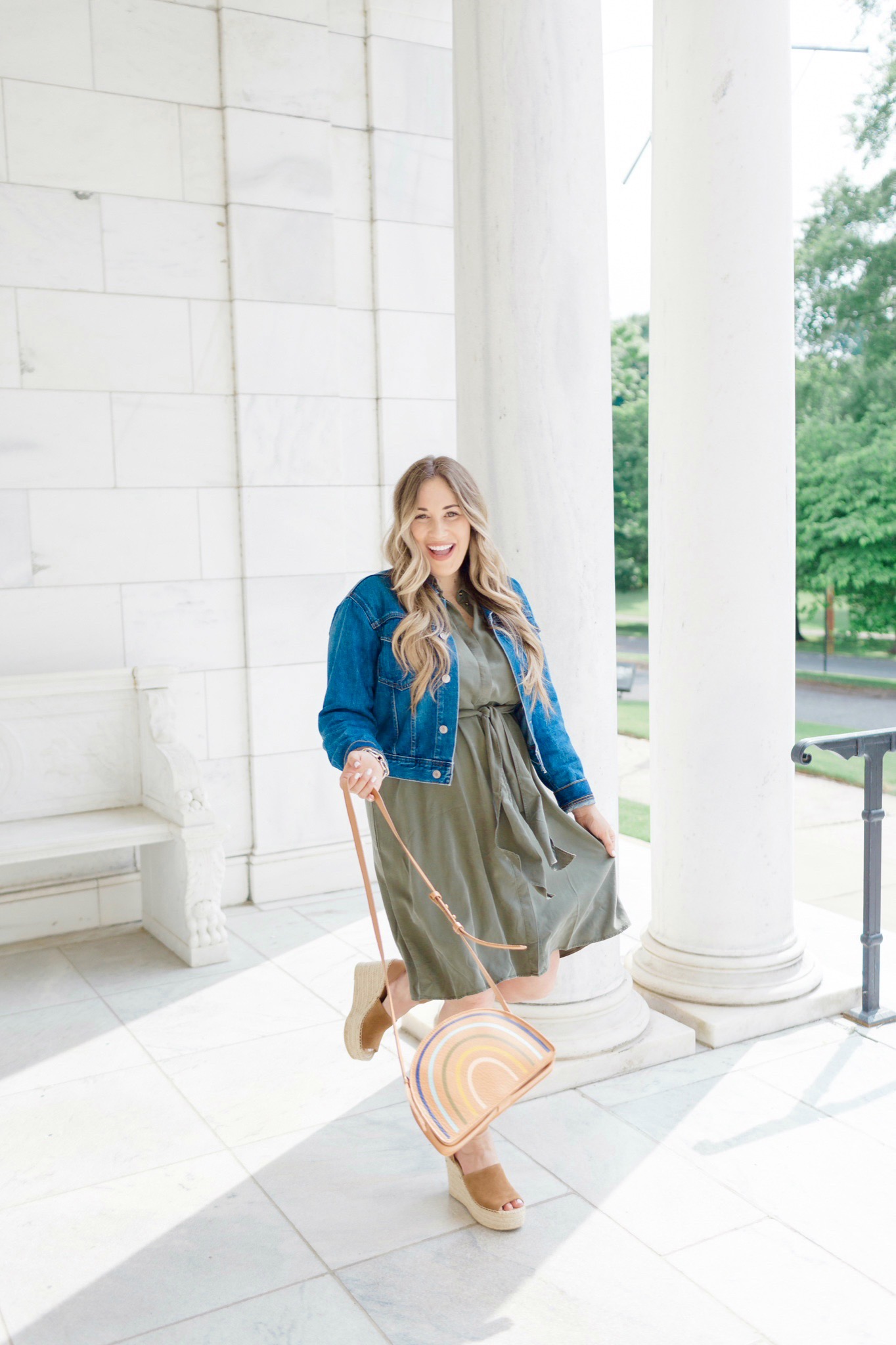 Isabella Oliver maternity dress styled by top Memphis fashion blogger and pregnant mom, Walking in Memphis in High Heels.