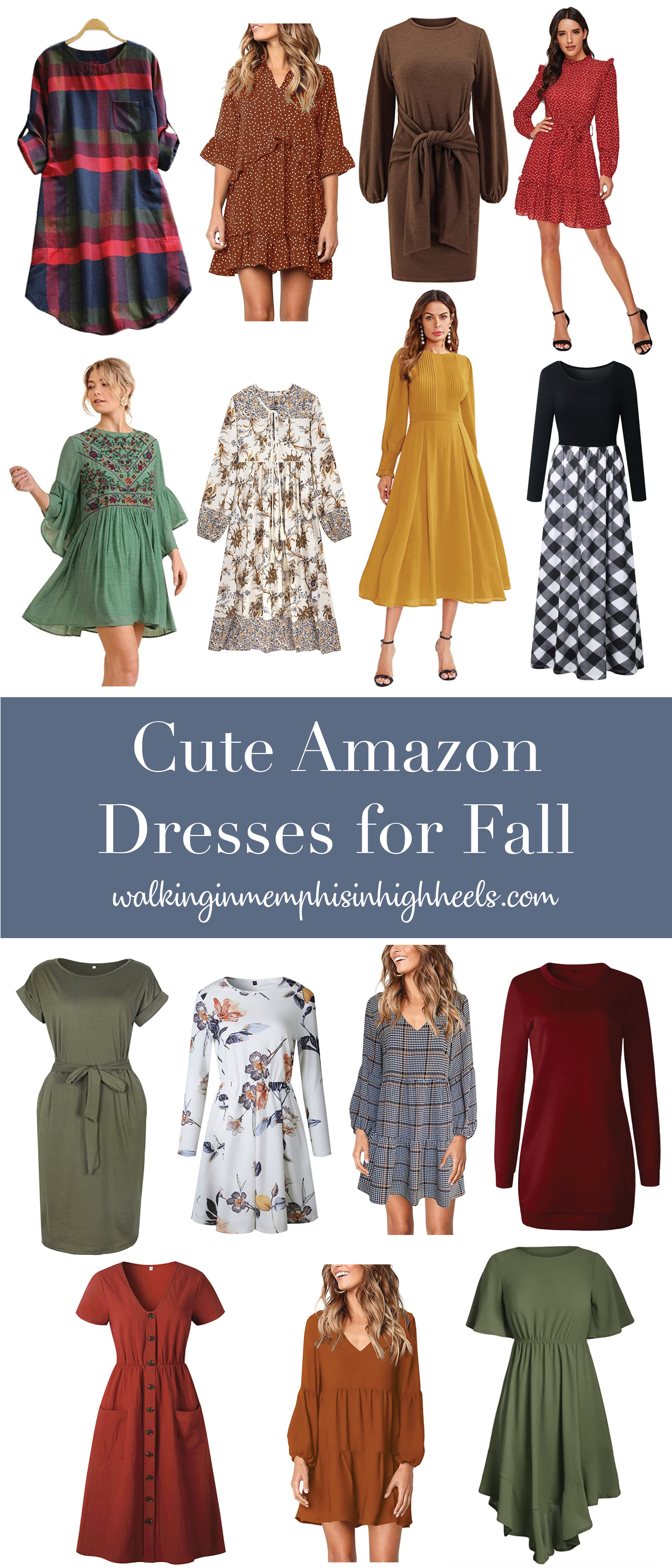 15 Cute Fall Dresses from Amazon featured by top Memphis fashion blogger, Walking in Memphis in High Heels.