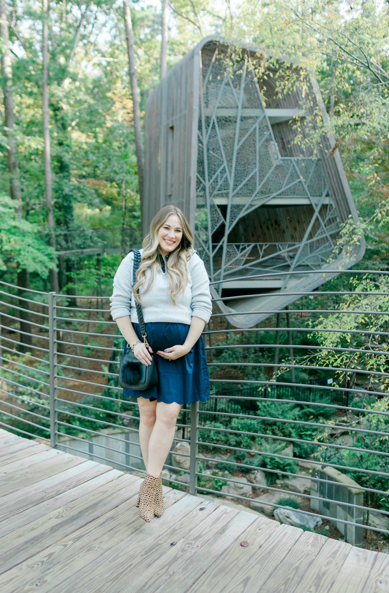 Cute fall sweater look styled by top Memphis fashion blogger, Walking in Memphis in High Heels: image of a woman wearing an Old Navy Mock Neck sweater.