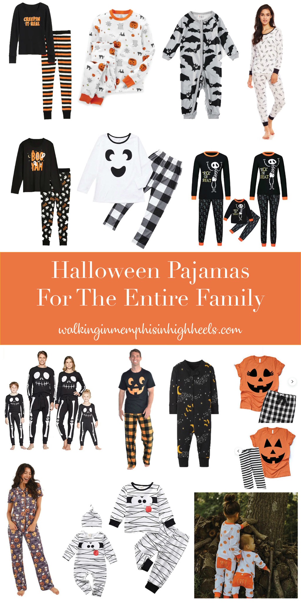 Spooky Halloween Pajamas for the Entire Family featured by top Memphis lifestyle blogger, Walking in Memphis in High Heels.