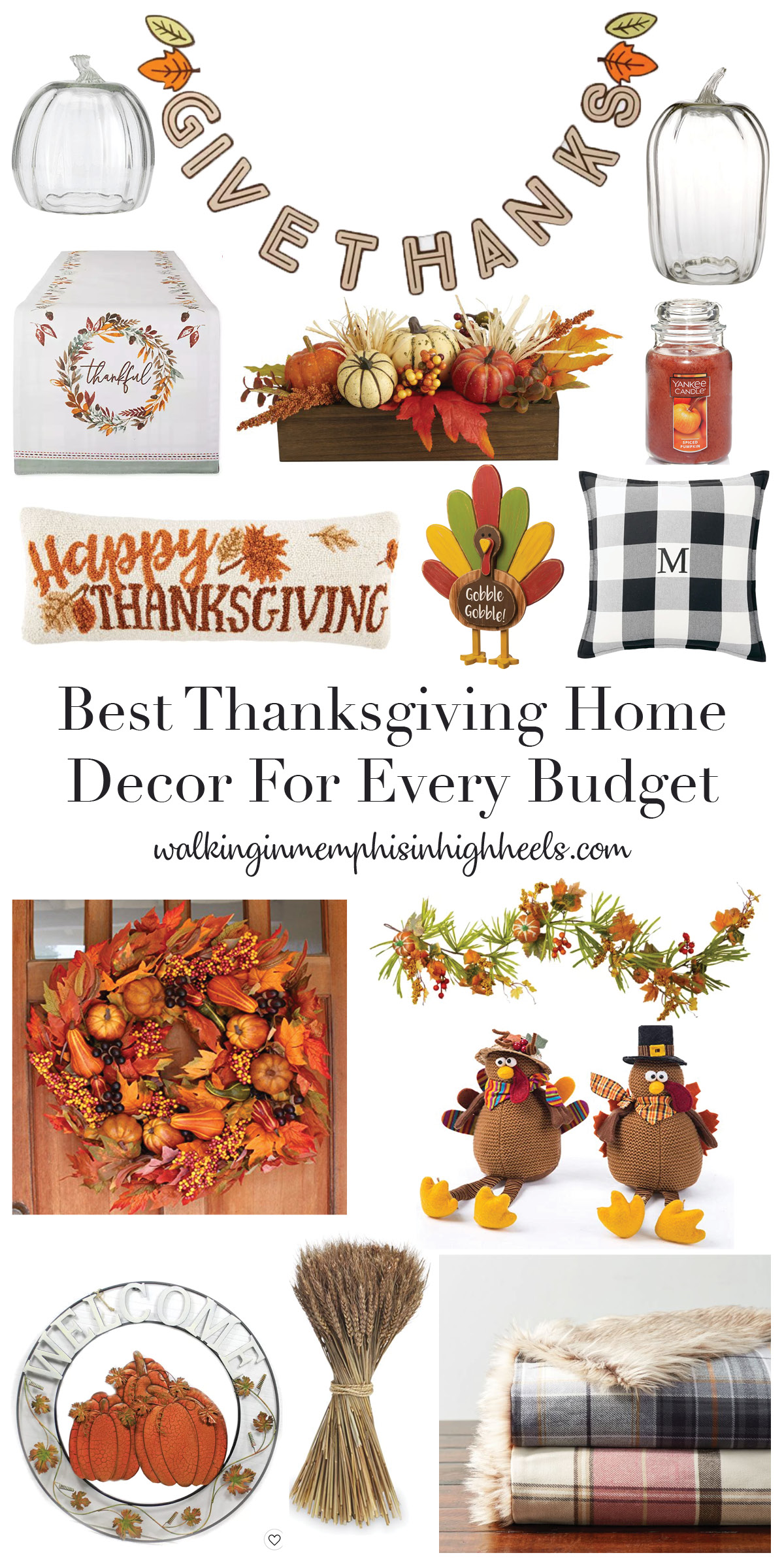 Cute Thanksgiving Home Decor featured by top Memphis lifestyle blogger, Walking in Memphis in High Heels.