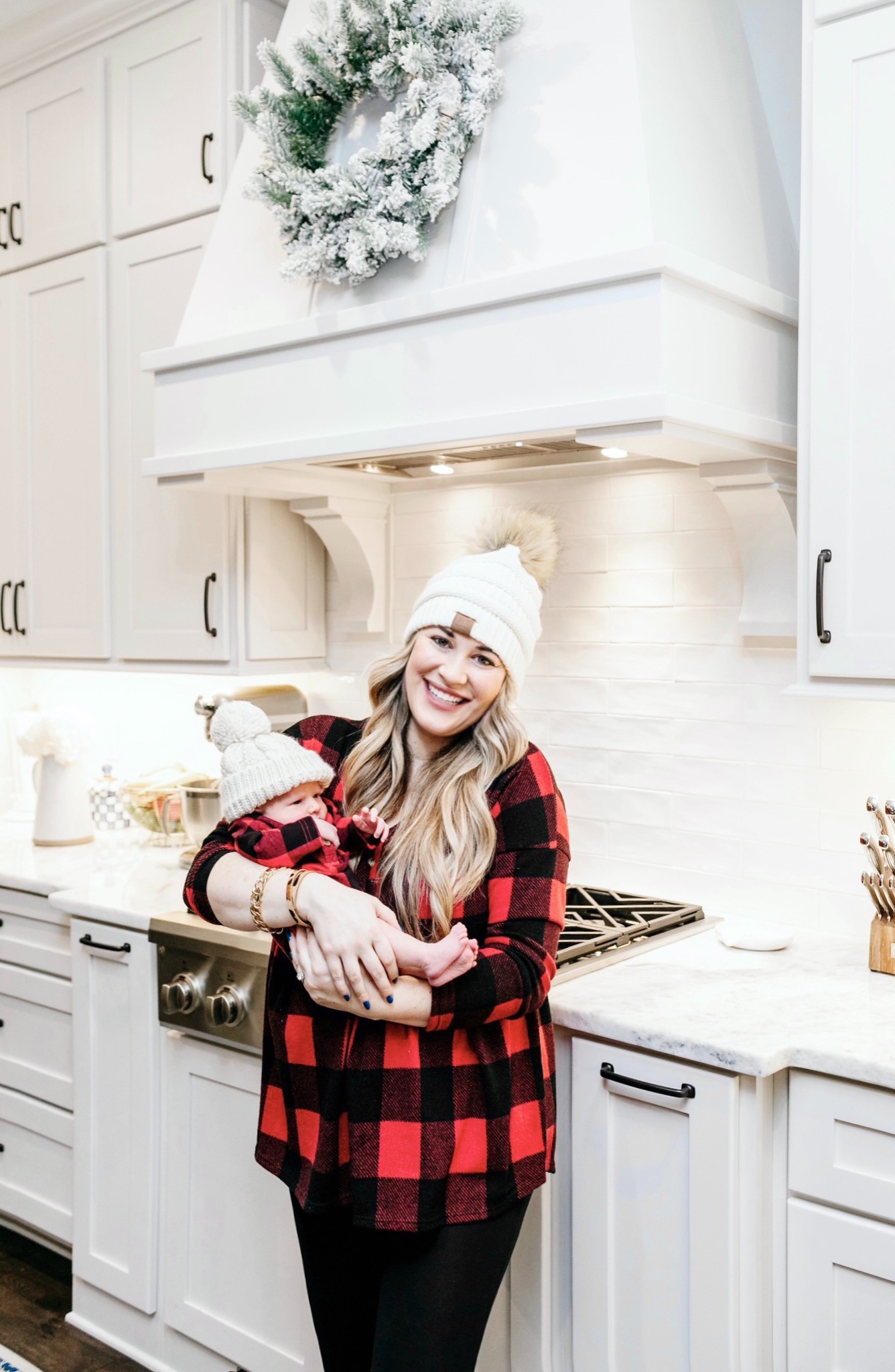 Cute winter prints and patterns featured by top Memphis fashion blogger, Walking in Memphis in High Heels: image of a woman wearing a Pink Lily buffalo plaid shirt