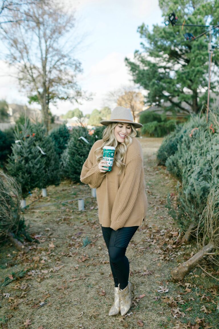 How to Wear a Sweater with Leggings - Walking in Memphis in High Heels