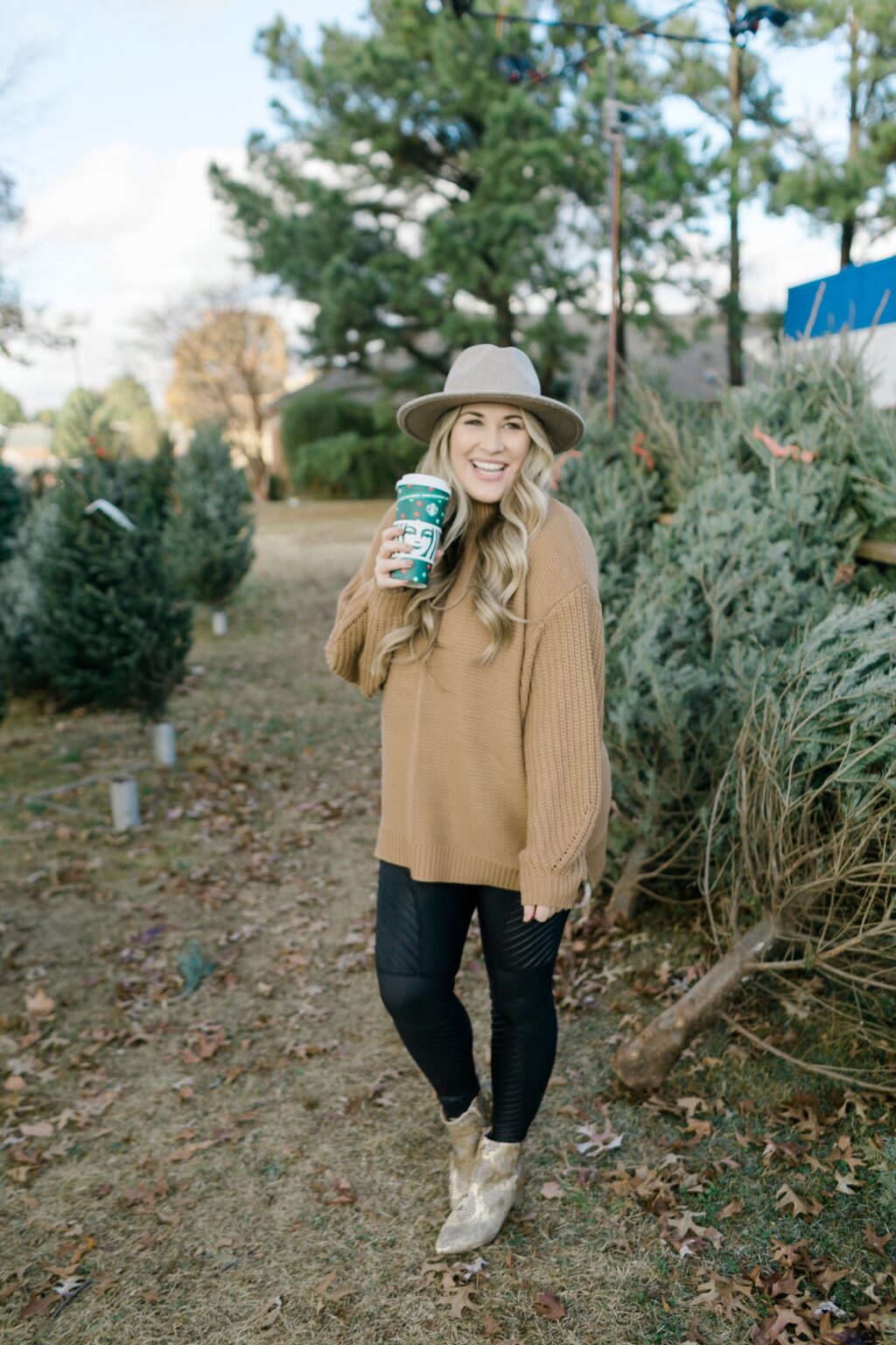 How to Wear a Sweater with Leggings - Walking in Memphis in High Heels