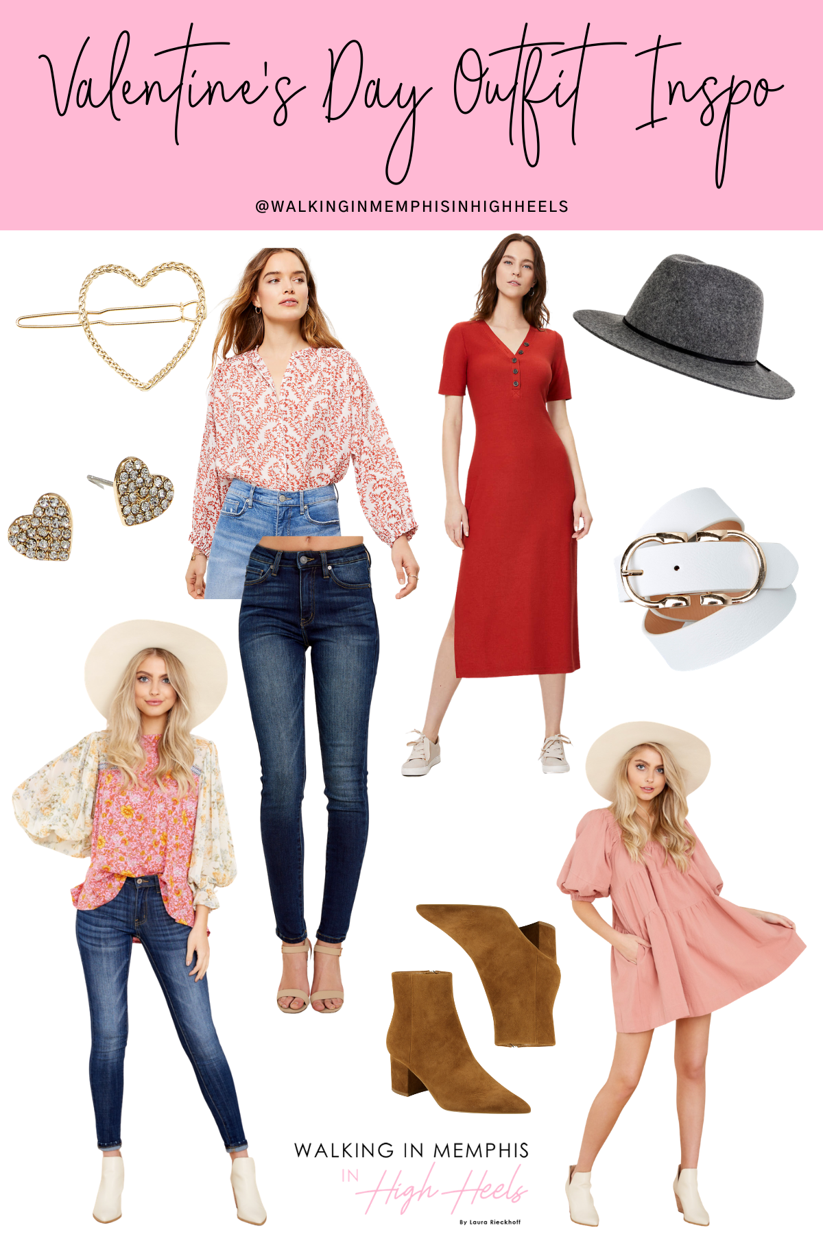 10 Cute Valentine's Day Outfits for Women featured by top Memphis fashion blogger, Walking in Memphis in High Heels