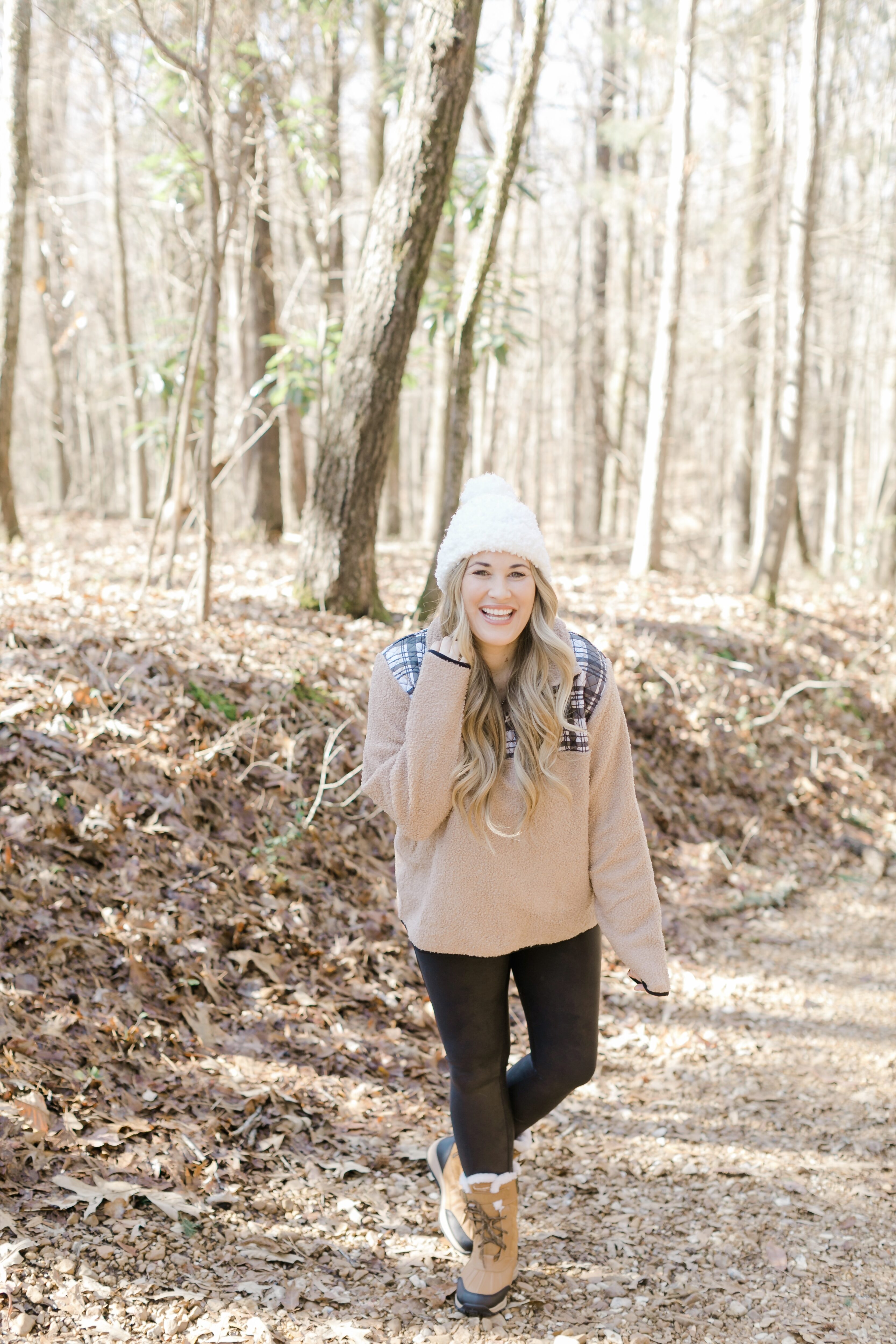 Sherpa pullover look styled by top Memphis fashion blogger, Walking in Memphis in High Heels.