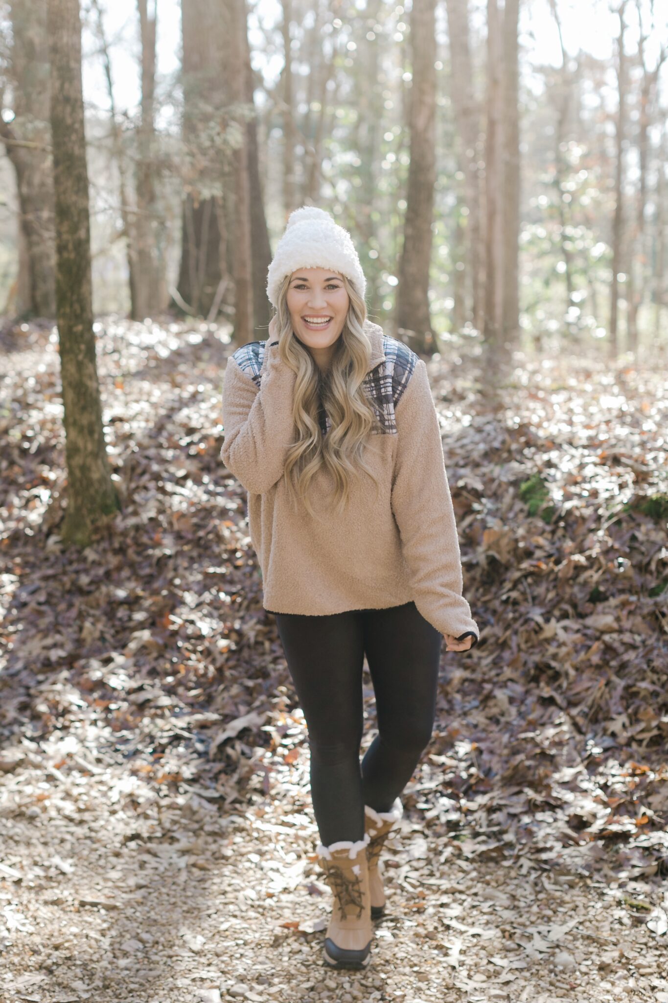 Sherpa pullover look styled by top Memphis fashion blogger, Walking in Memphis in High Heels.