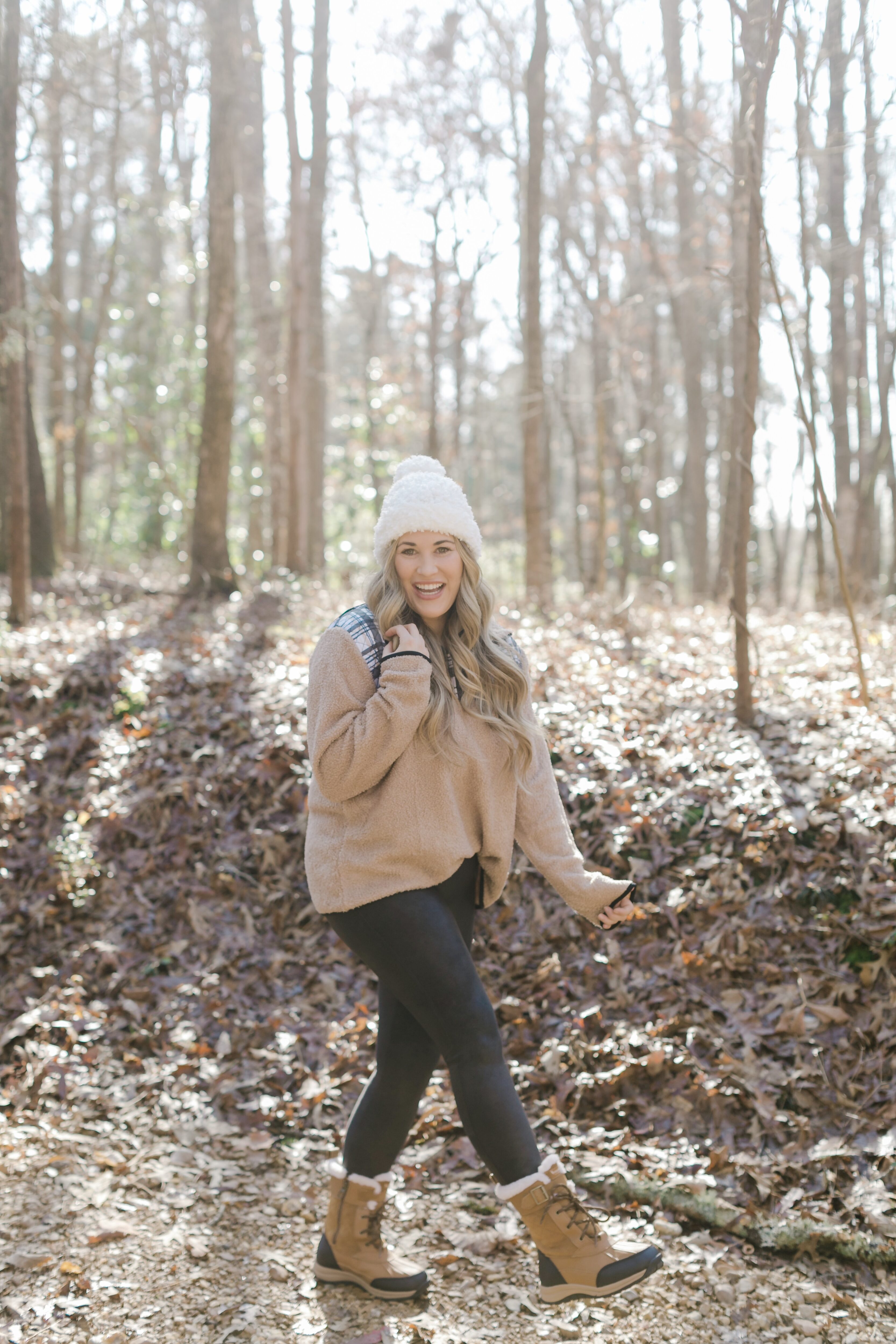 Sherpa pullover look styled by top Memphis fashion blogger, Walking in Memphis in High Heels.