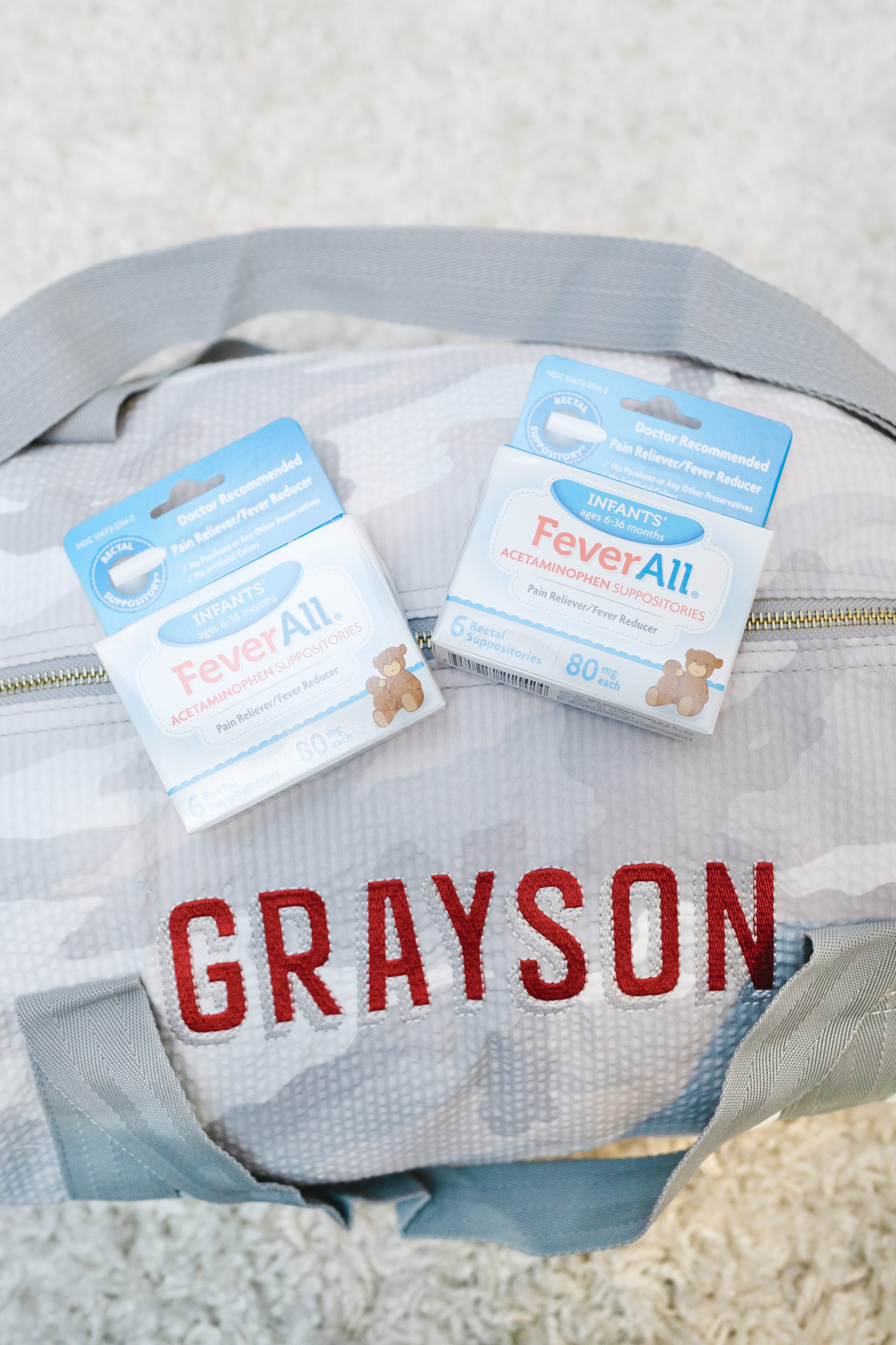 Feverall Suppositories review: perfect for baby's fever. A review featured by top US mommy blogger, Walking in Memphis in High Heels.