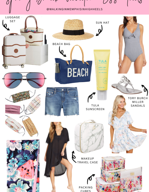 Spring Break Vacation Essentials featured by top travel blogger, Walking in Memphis in High Heels.