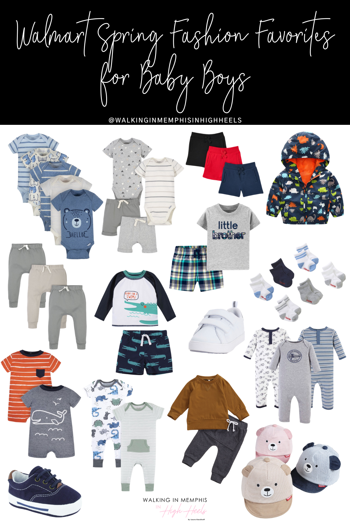 Walmart fashion spring favorites for baby boys featured by top Memphis mommy blogger, Walking in Memphis in High Heels.