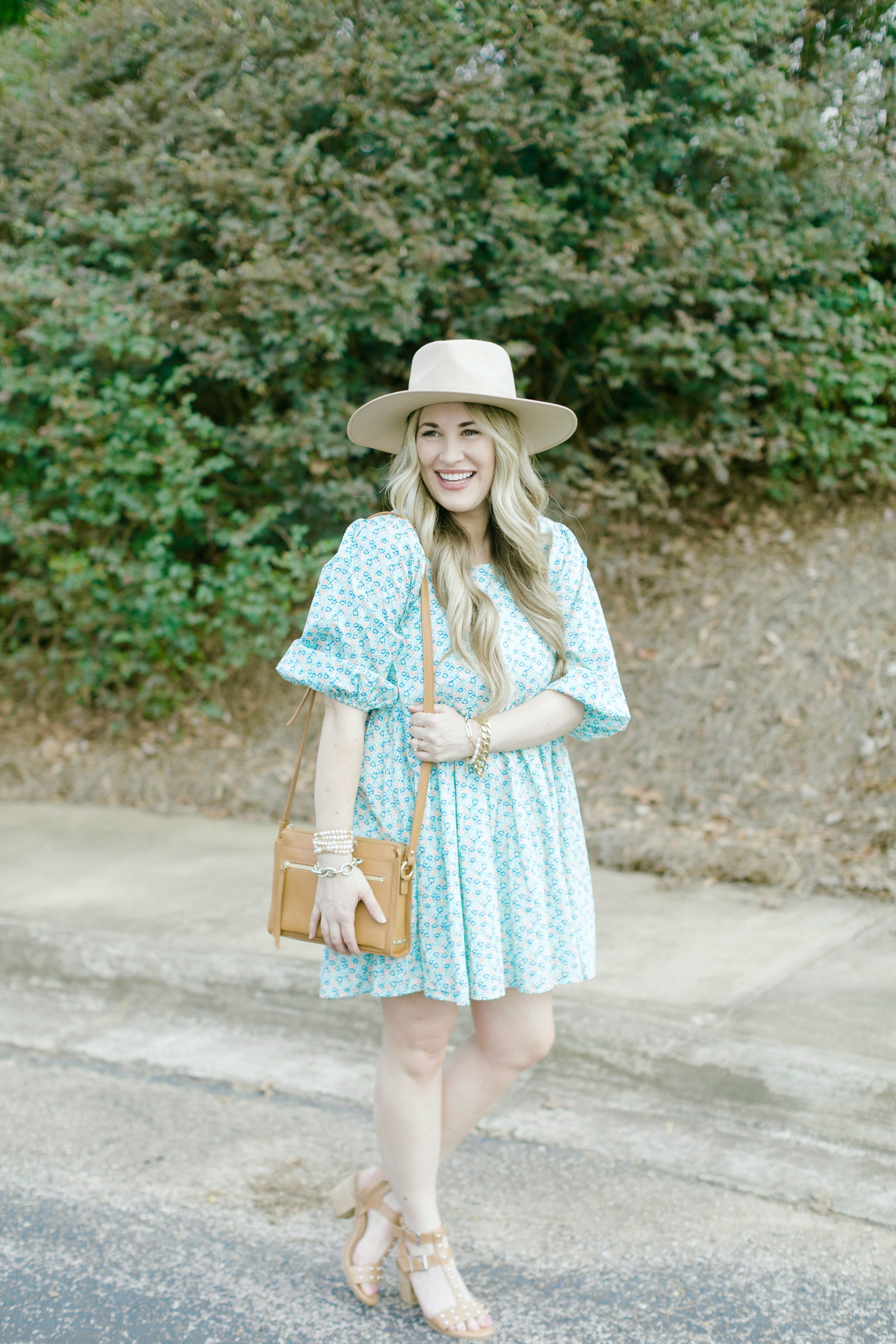 Spring florals featured by top Memphis fashion blogger, Walking in Memphis in High Heels: image of. a woman wearing a Red Dress Boutique mint floral dress.